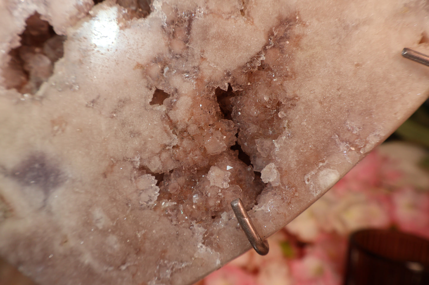 XXL Pink Amethyst Herz auf Ständer | PAH15