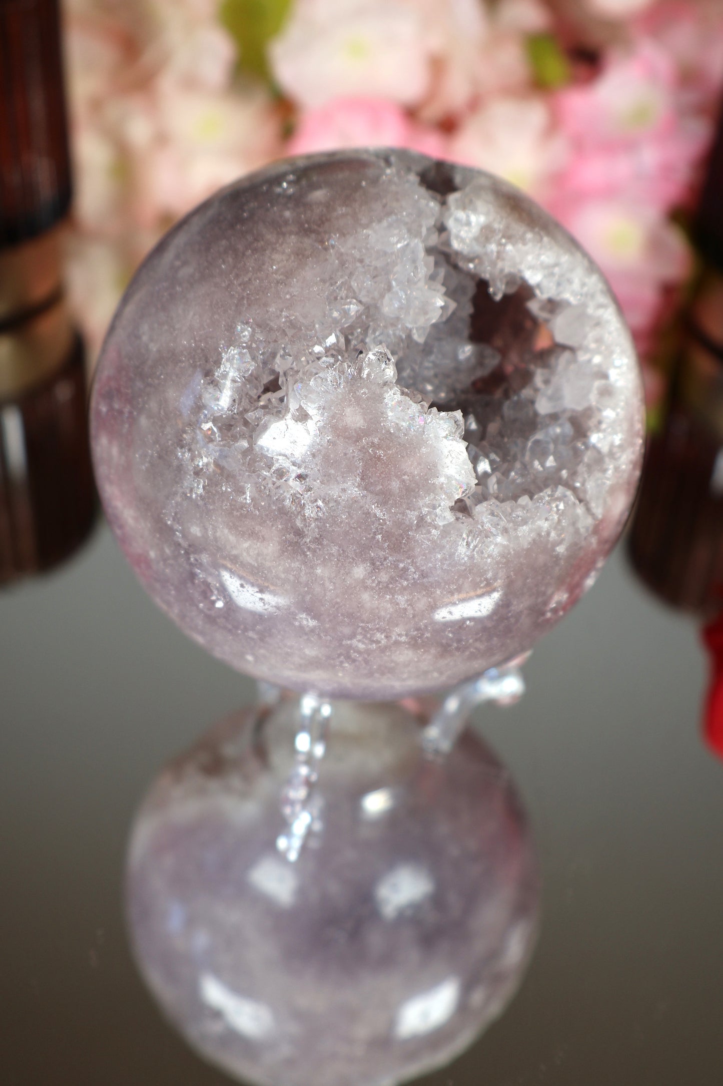 Pink Amethyst Kugel druzy | PAK14