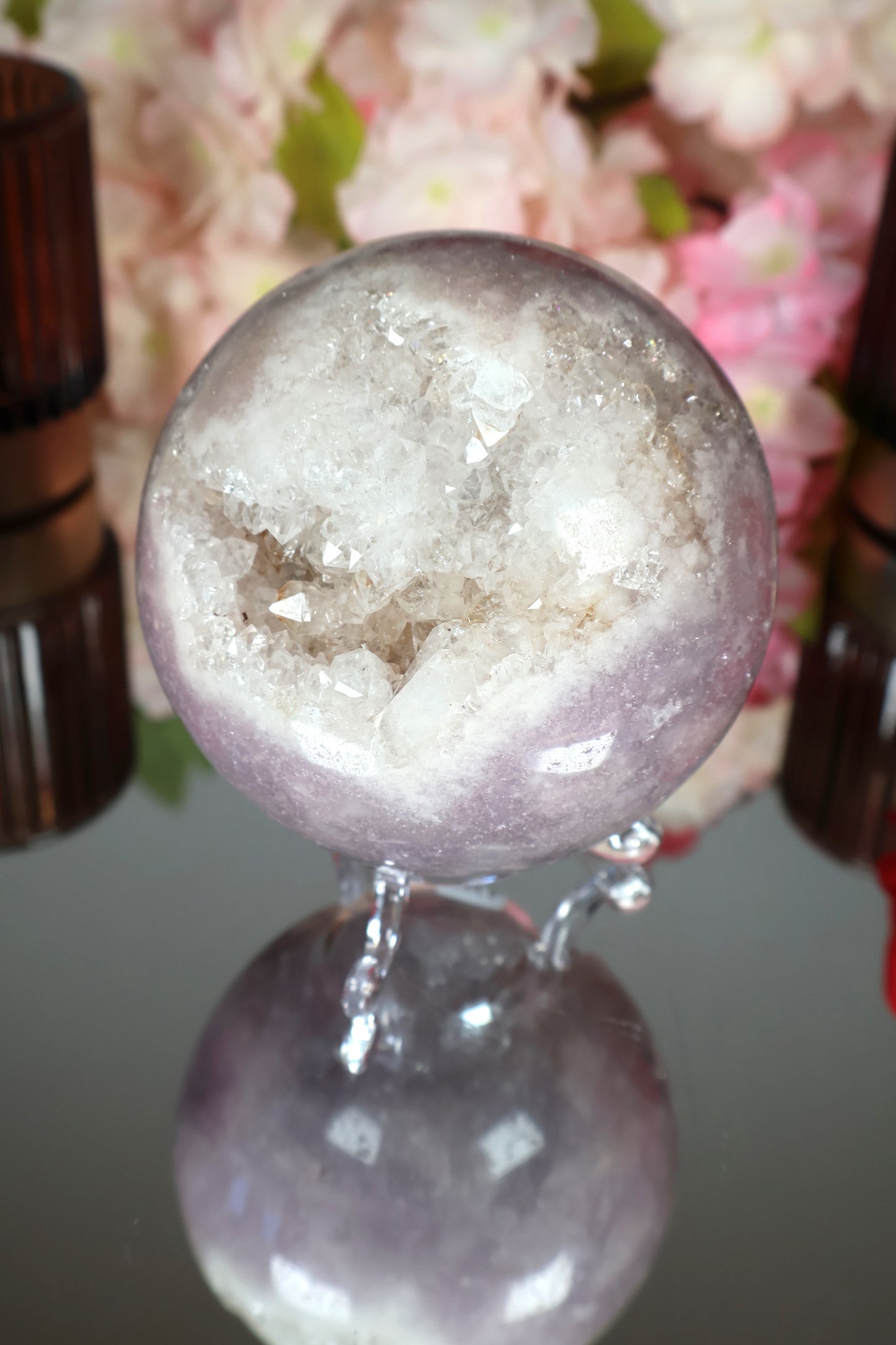 Pink Amethyst Kugel druzy | PAK14