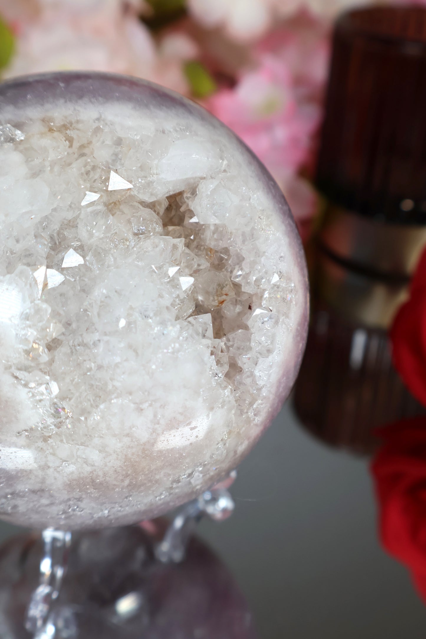 Pink Amethyst Kugel druzy | PAK14