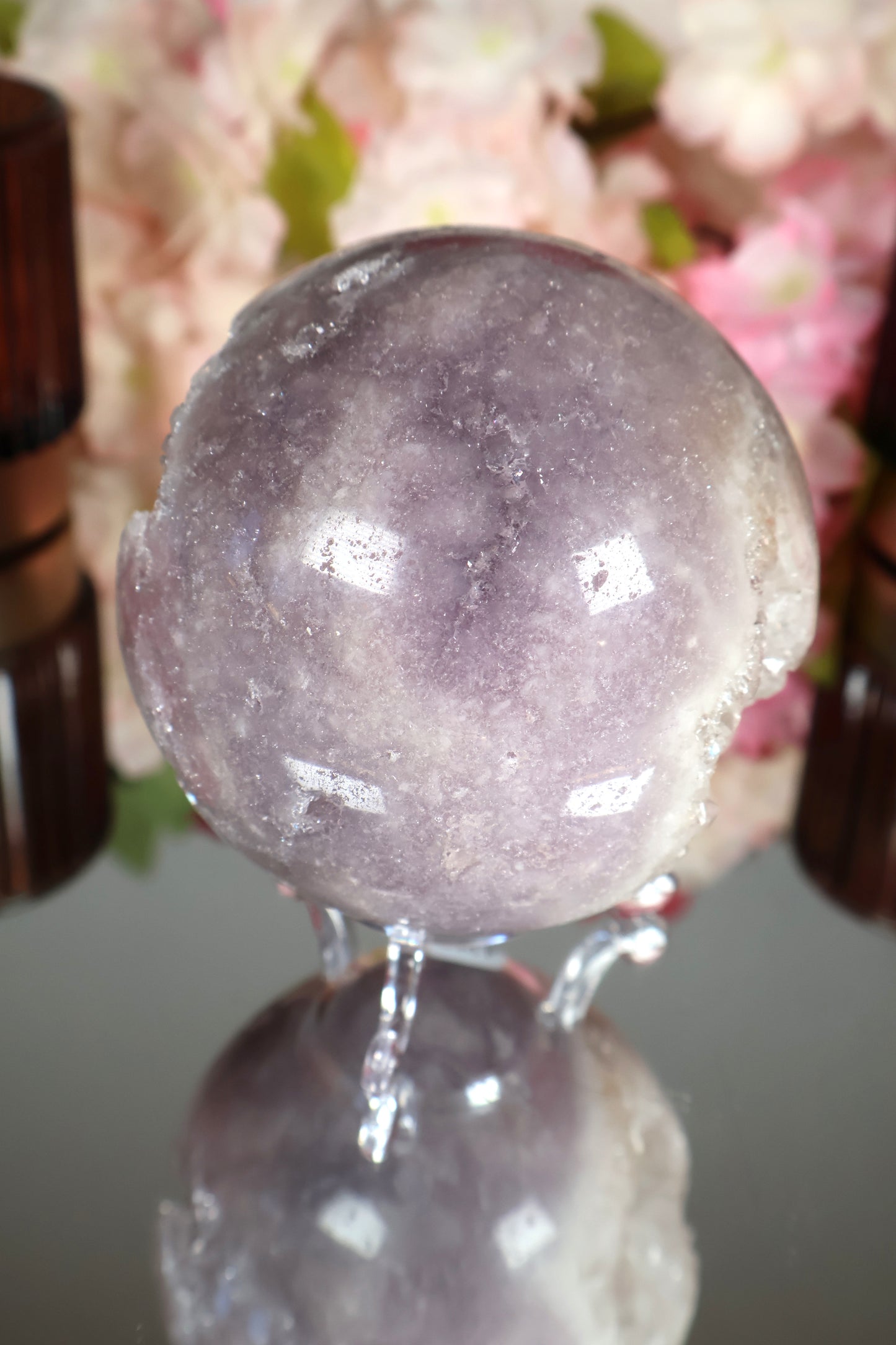 Pink Amethyst Kugel druzy | PAK14