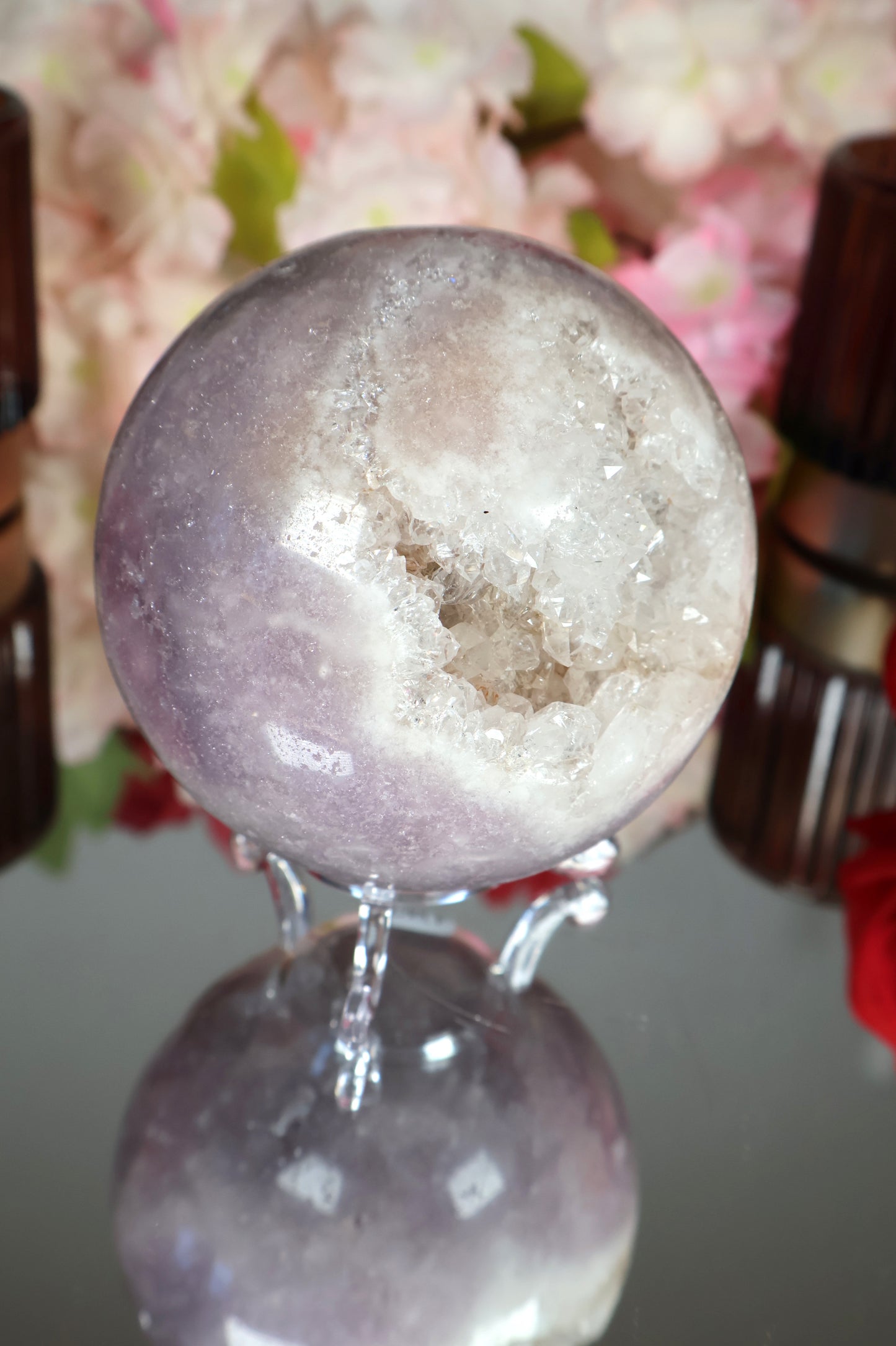 Pink Amethyst Kugel druzy | PAK14