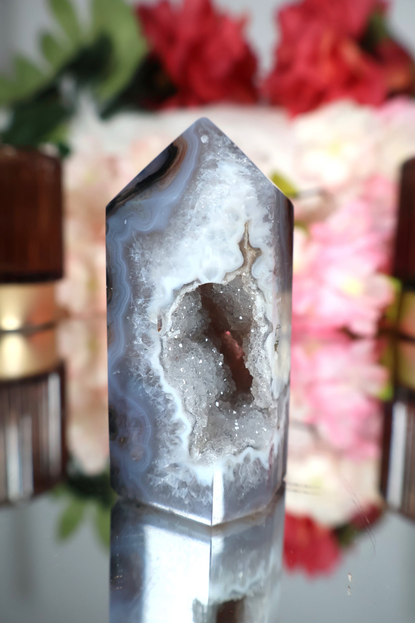 Achat Turm mit druzy | ACT1