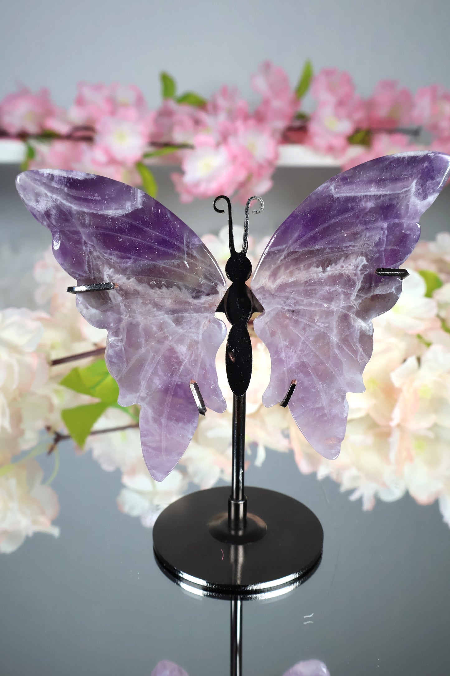 Dream Amethyst Schmetterling auf Ständer | AS12