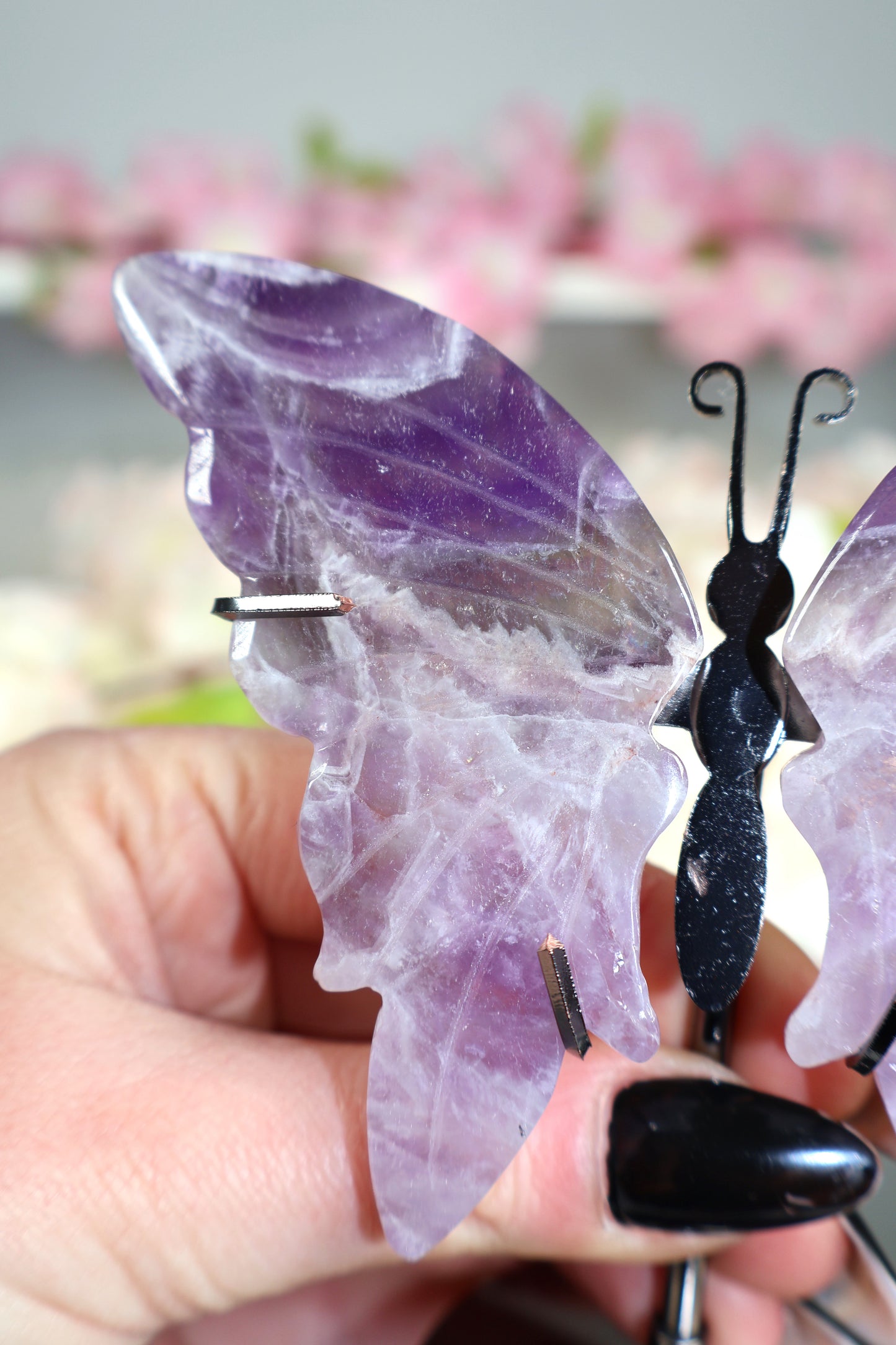 Dream Amethyst Schmetterling auf Ständer | AS12