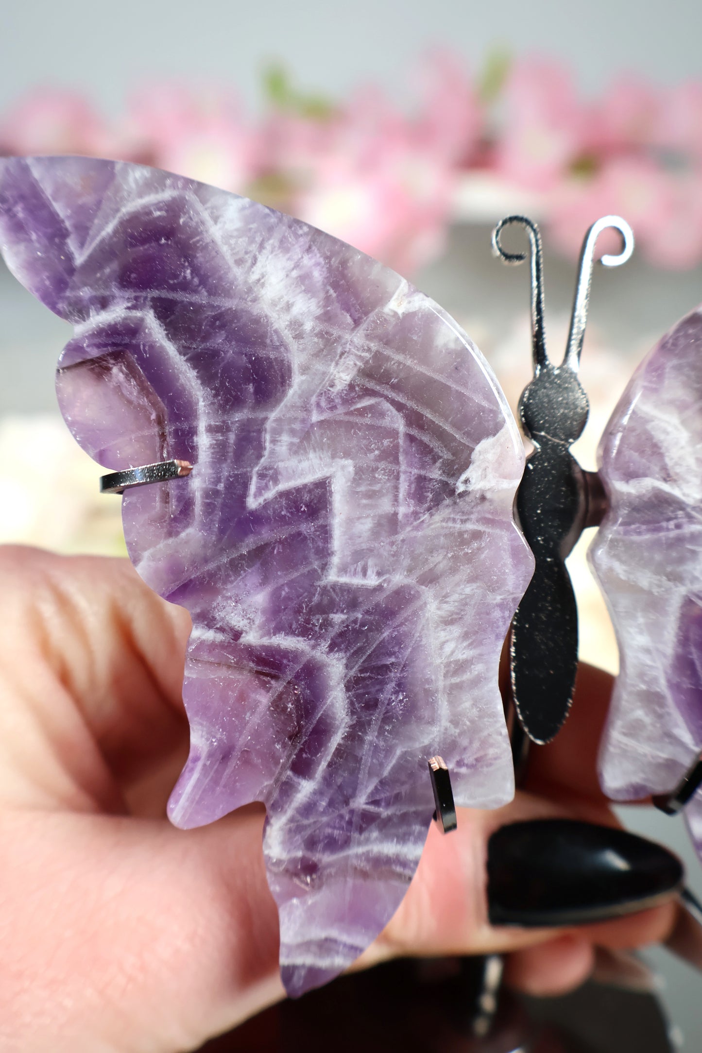 Dream Amethyst Schmetterling auf Ständer | AS13