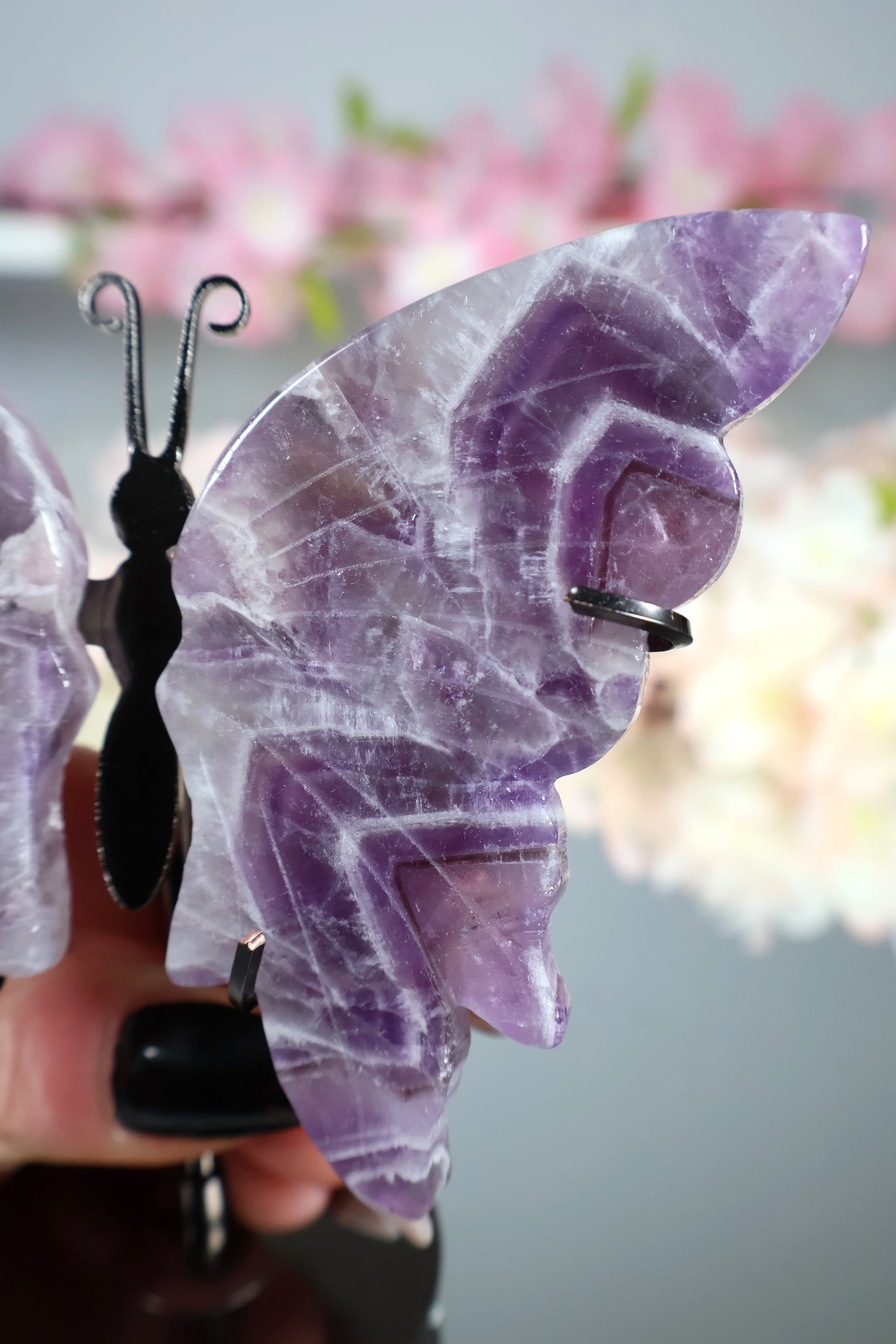 Dream Amethyst Schmetterling auf Ständer | AS13