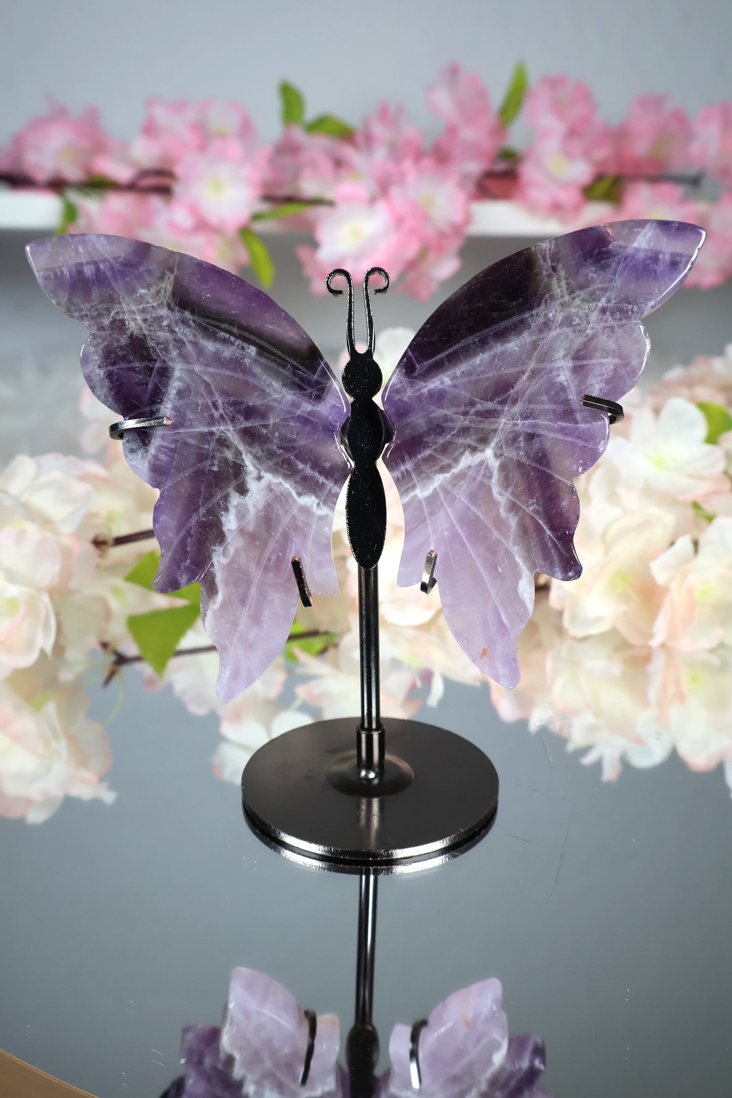 Dream Amethyst Schmetterling auf Ständer | AS14