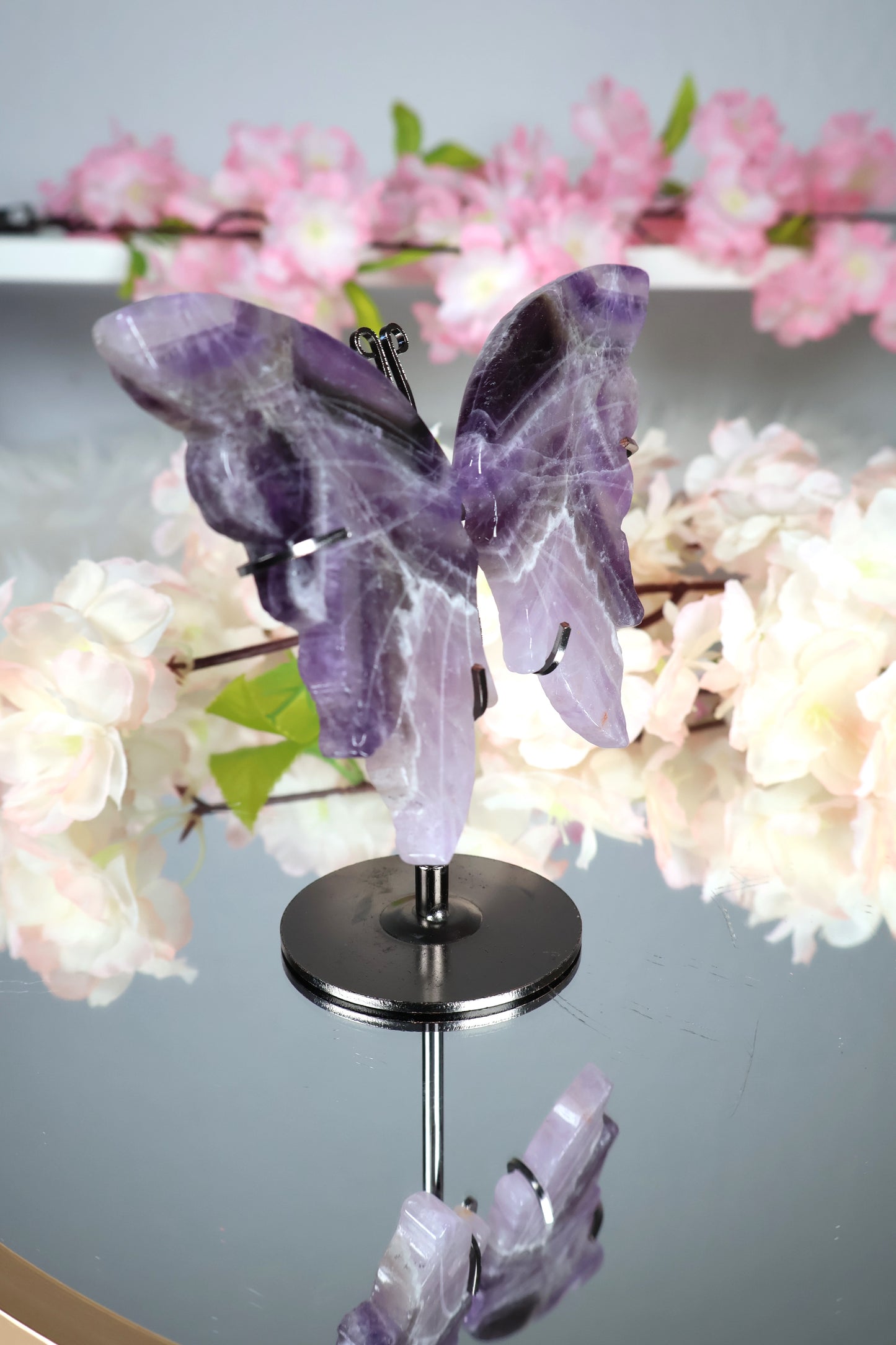 Dream Amethyst Schmetterling auf Ständer | AS14
