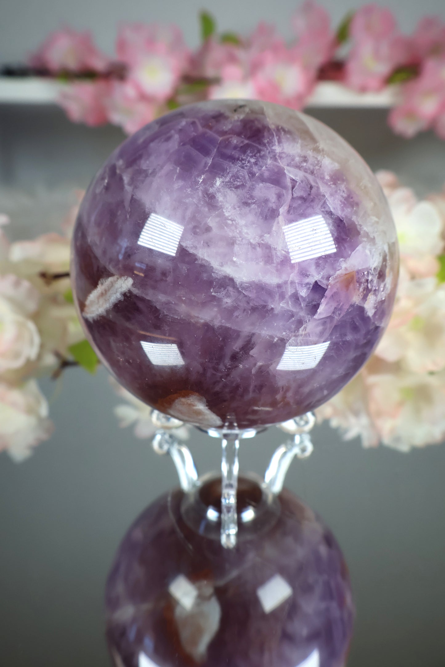 Amethyst Lace Achat Kugel | AK20