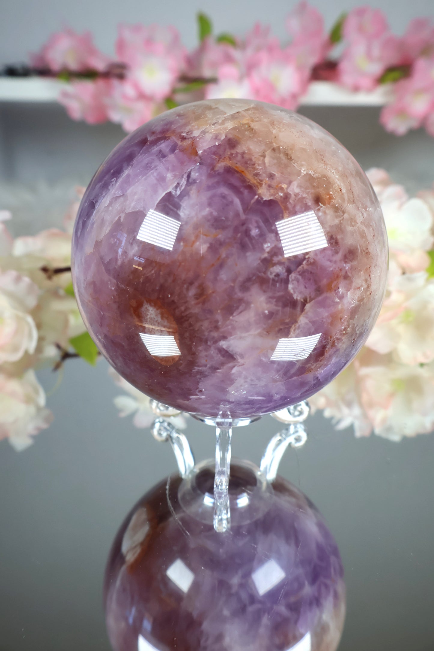 Amethyst Lace Achat Kugel | AK20