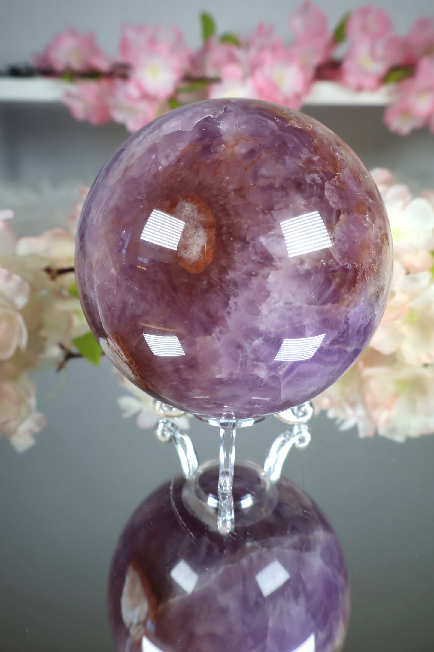 Amethyst Lace Achat Kugel | AK20