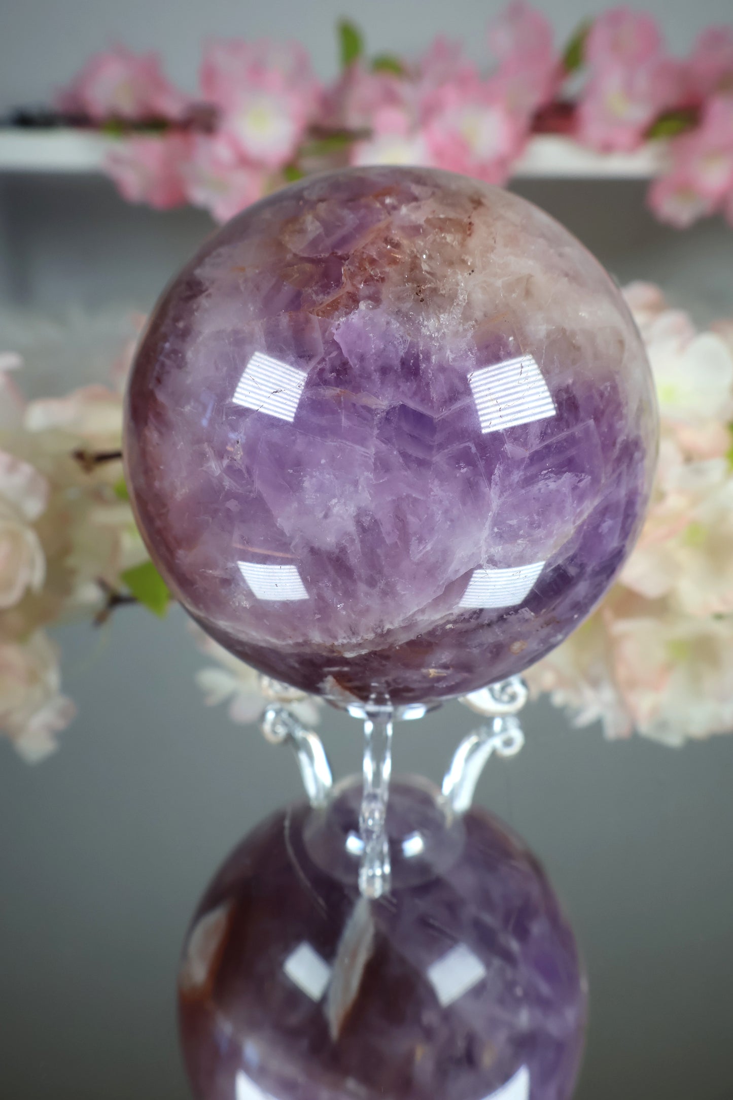 Amethyst Lace Achat Kugel | AK20