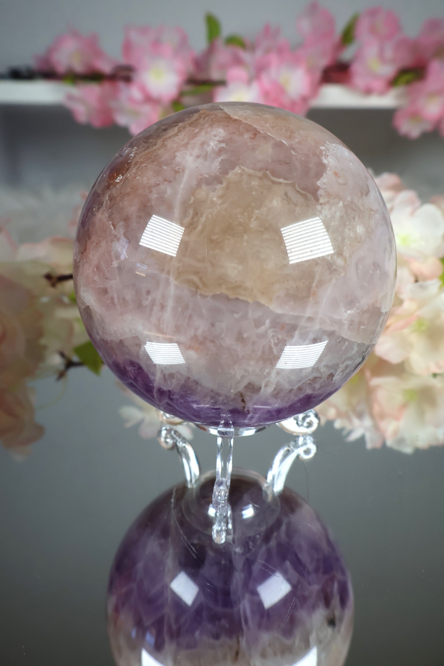 Amethyst Lace Achat Kugel | AK20