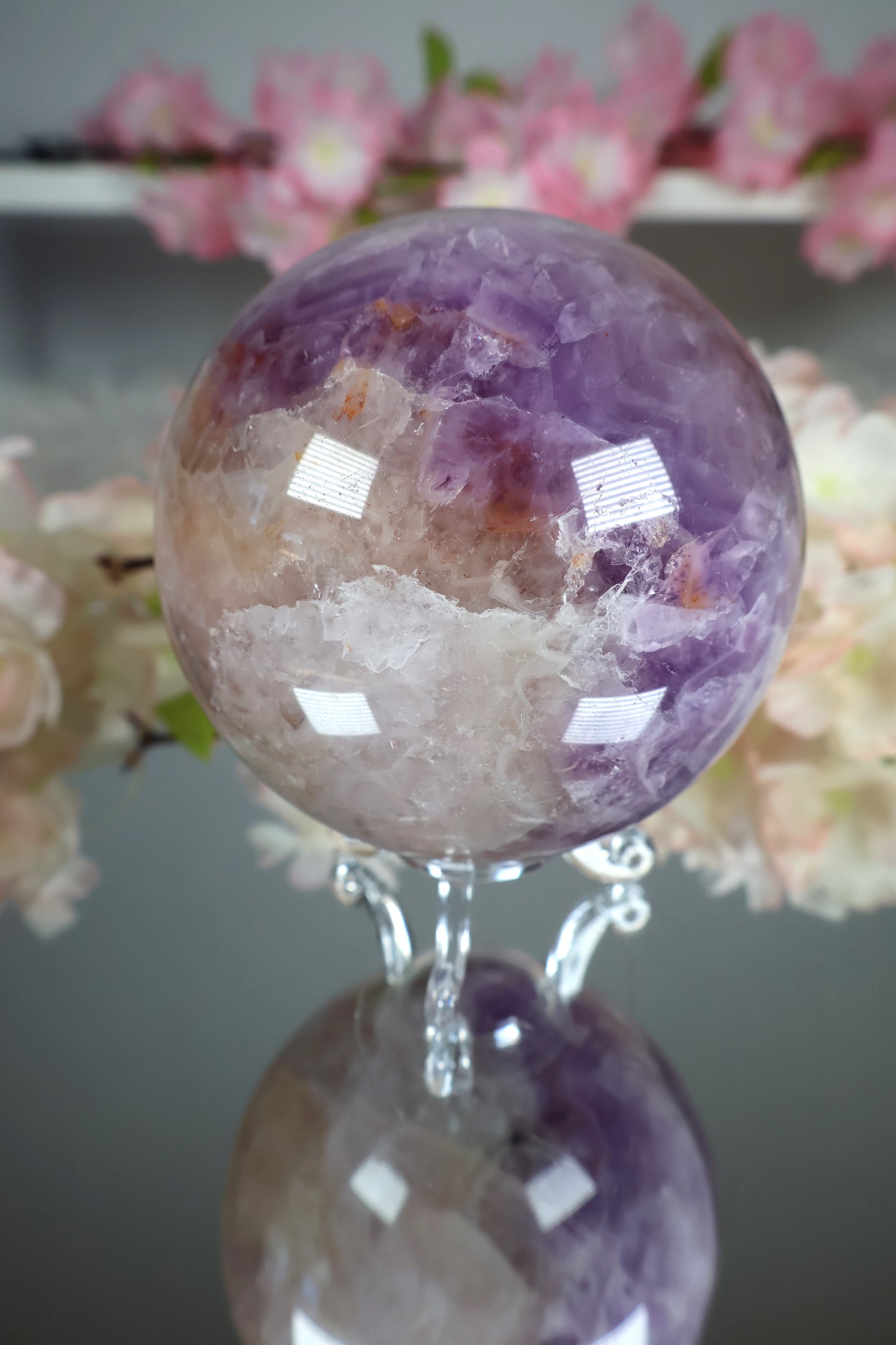 Amethyst Lace Achat Kugel | AK20
