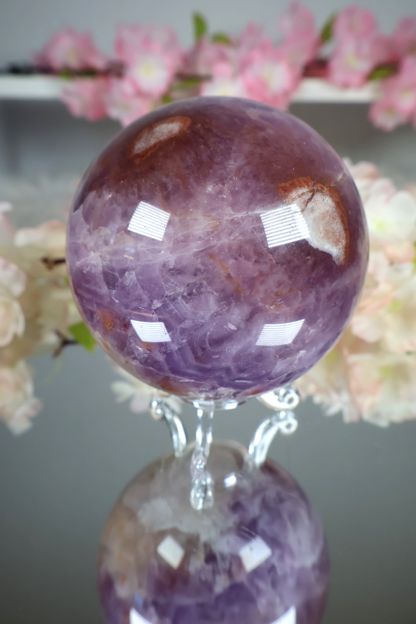 Amethyst Lace Achat Kugel | AK20
