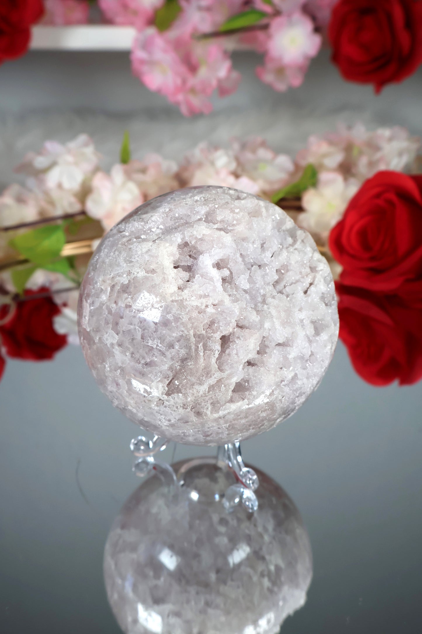 Pink Amethyst Kugel druzy | PAK2