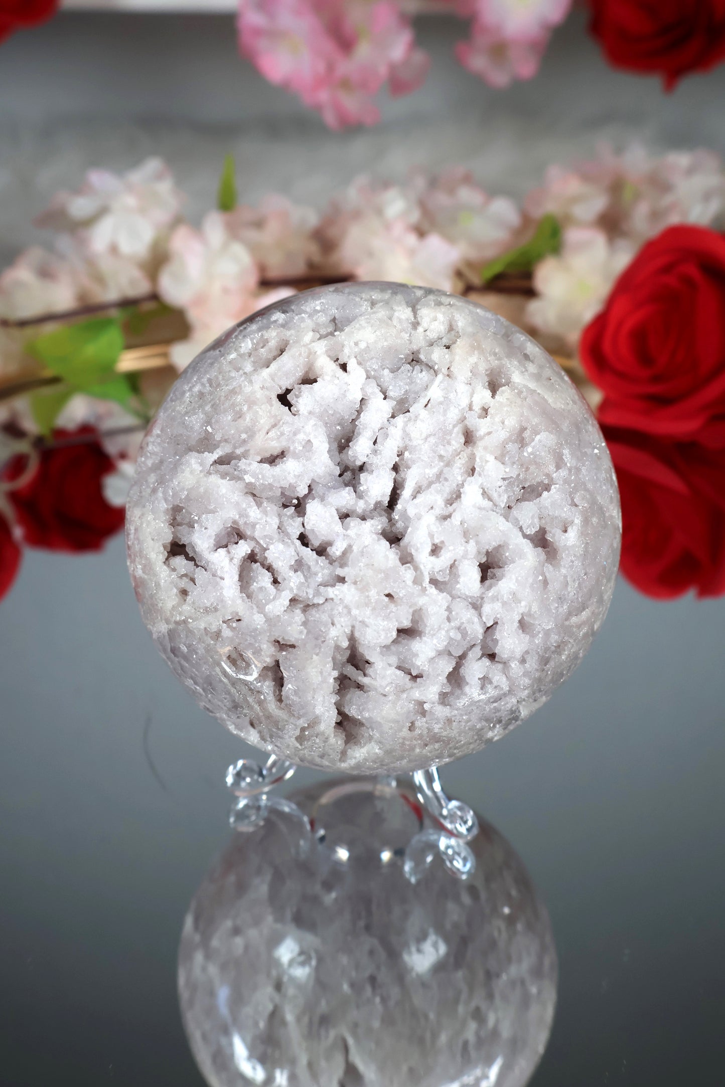 Pink Amethyst Kugel druzy | PAK2