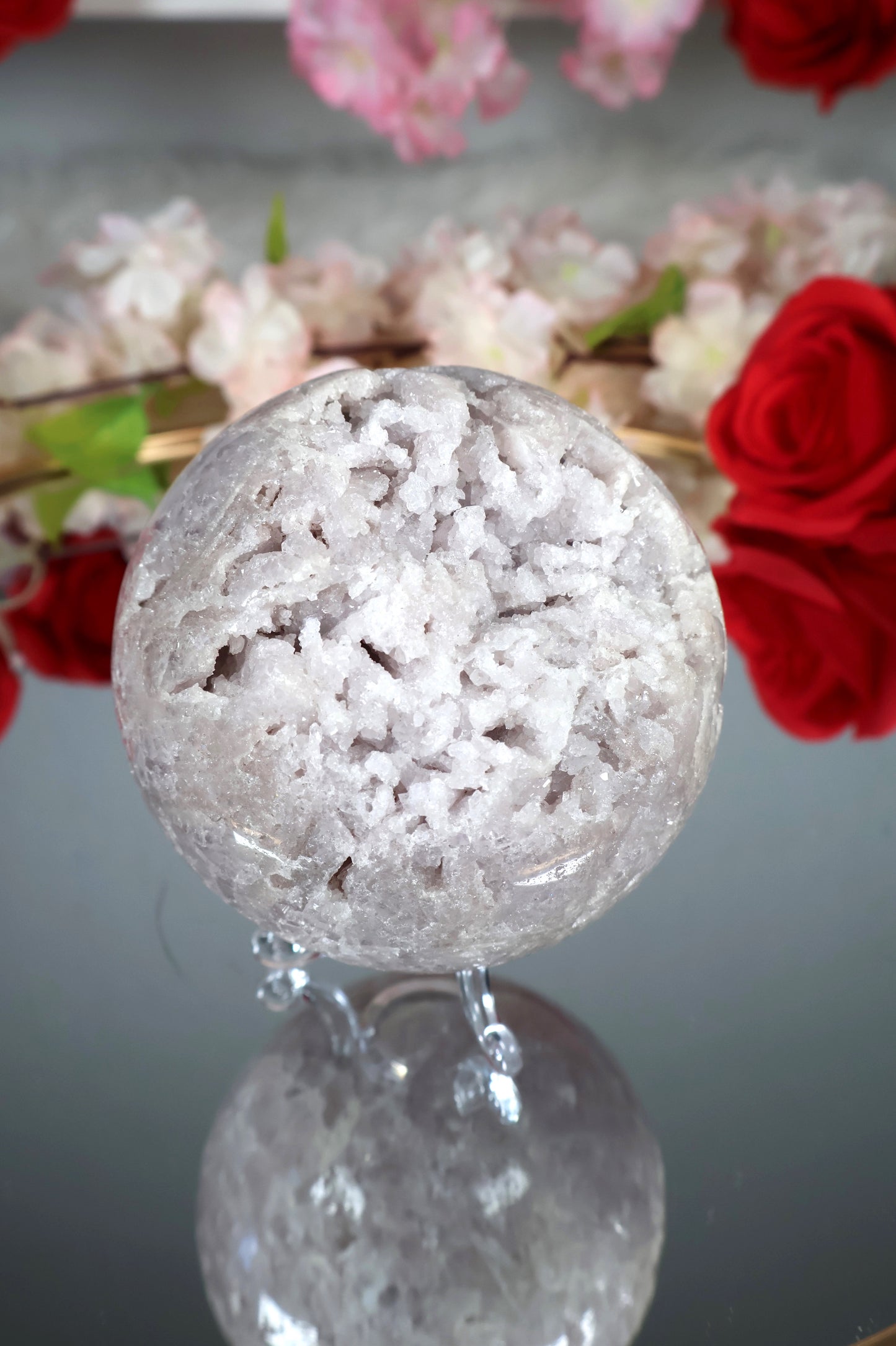 Pink Amethyst Kugel druzy | PAK2