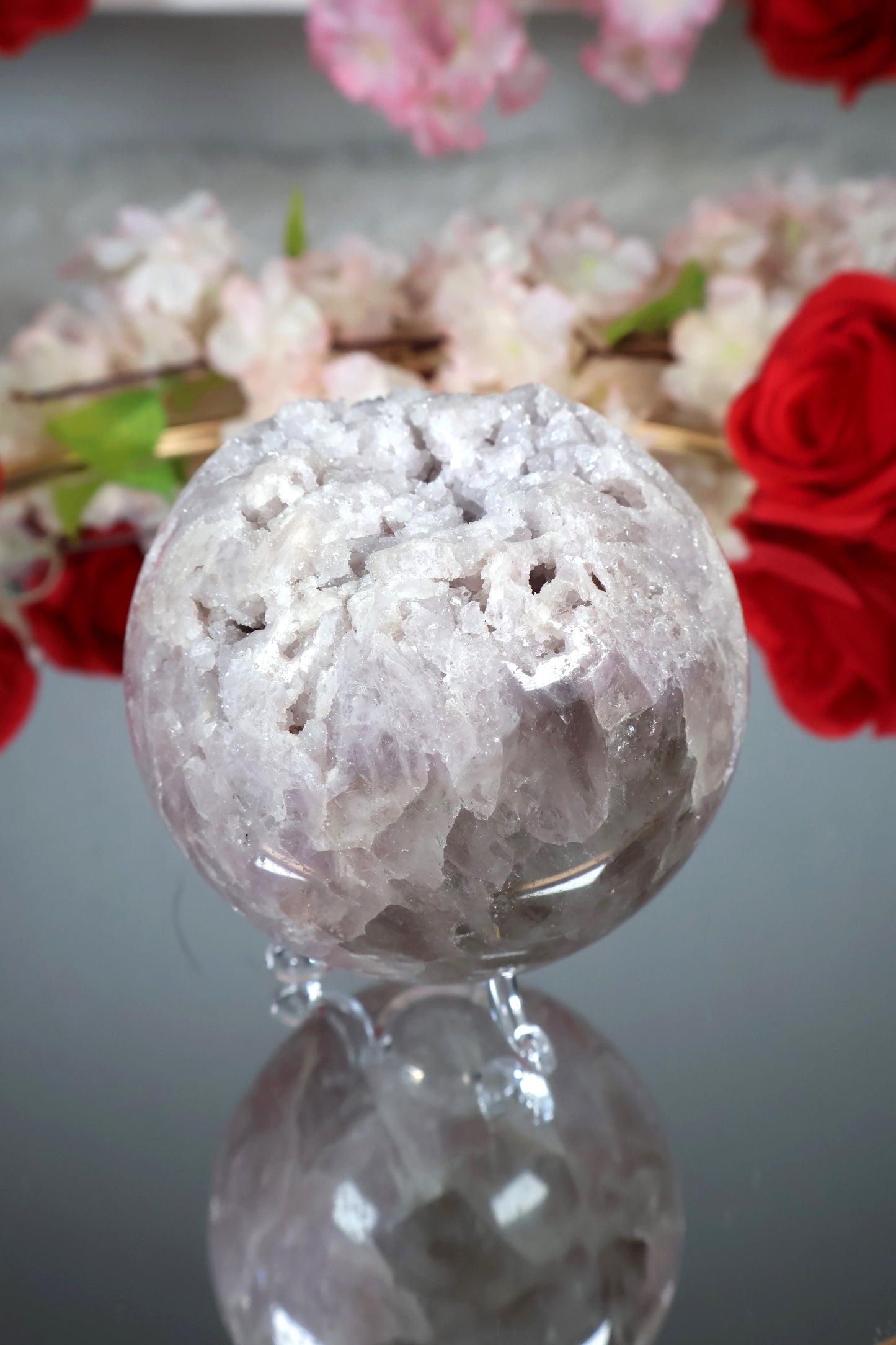 Pink Amethyst Kugel druzy | PAK2