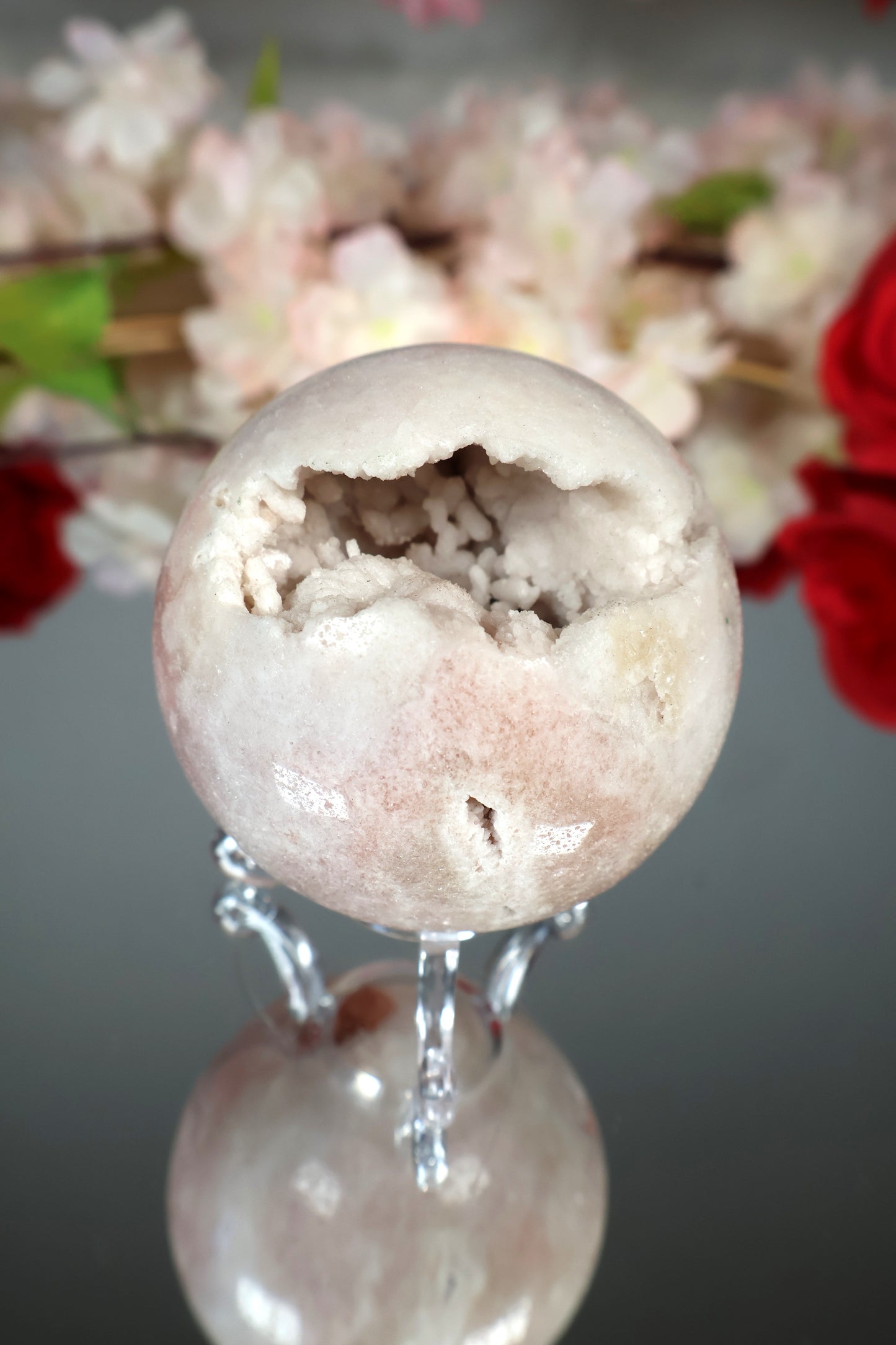 Pink Amethyst Kugel druzy | PAK12