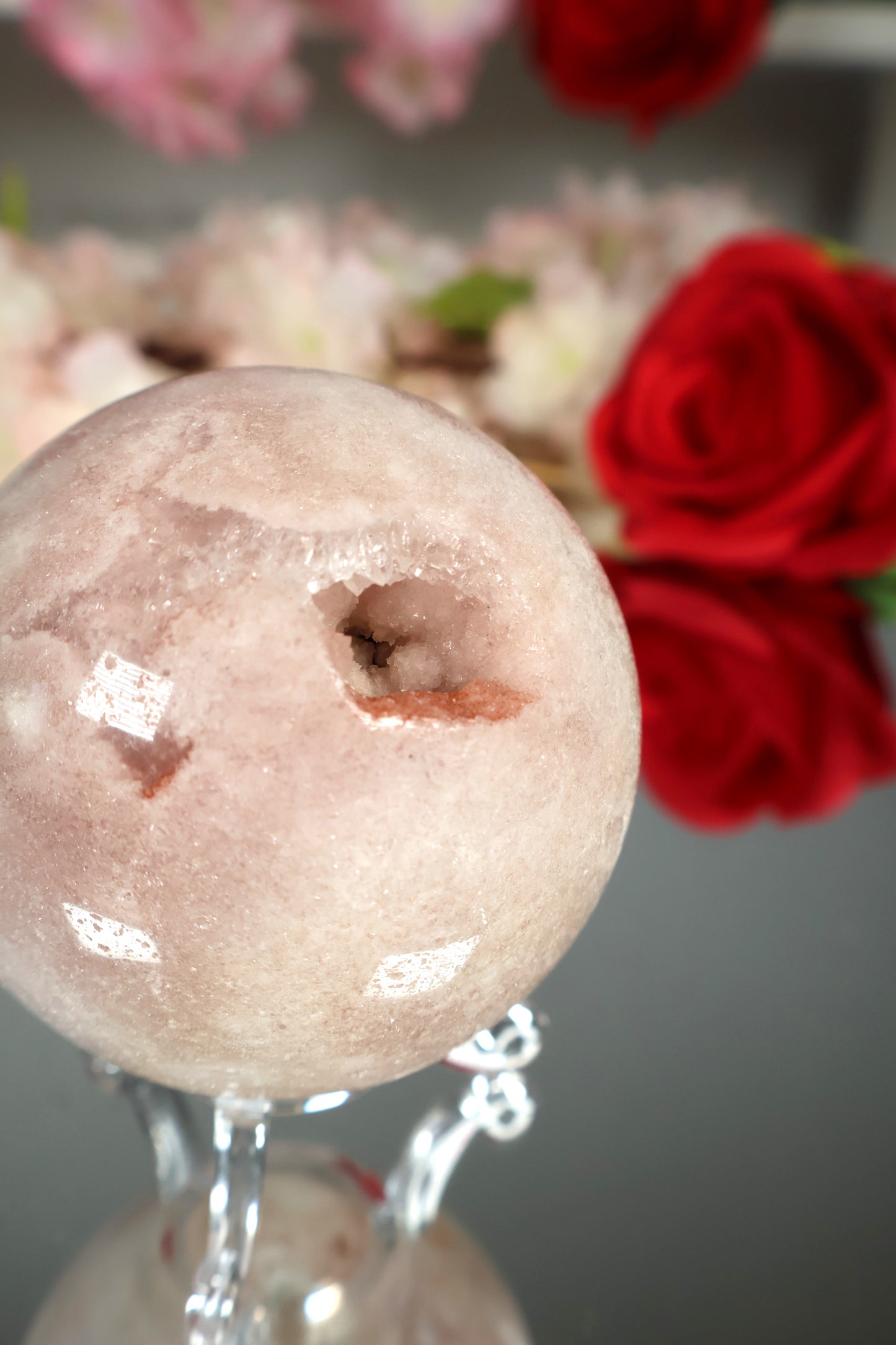 Pink Amethyst Kugel druzy | PAK12