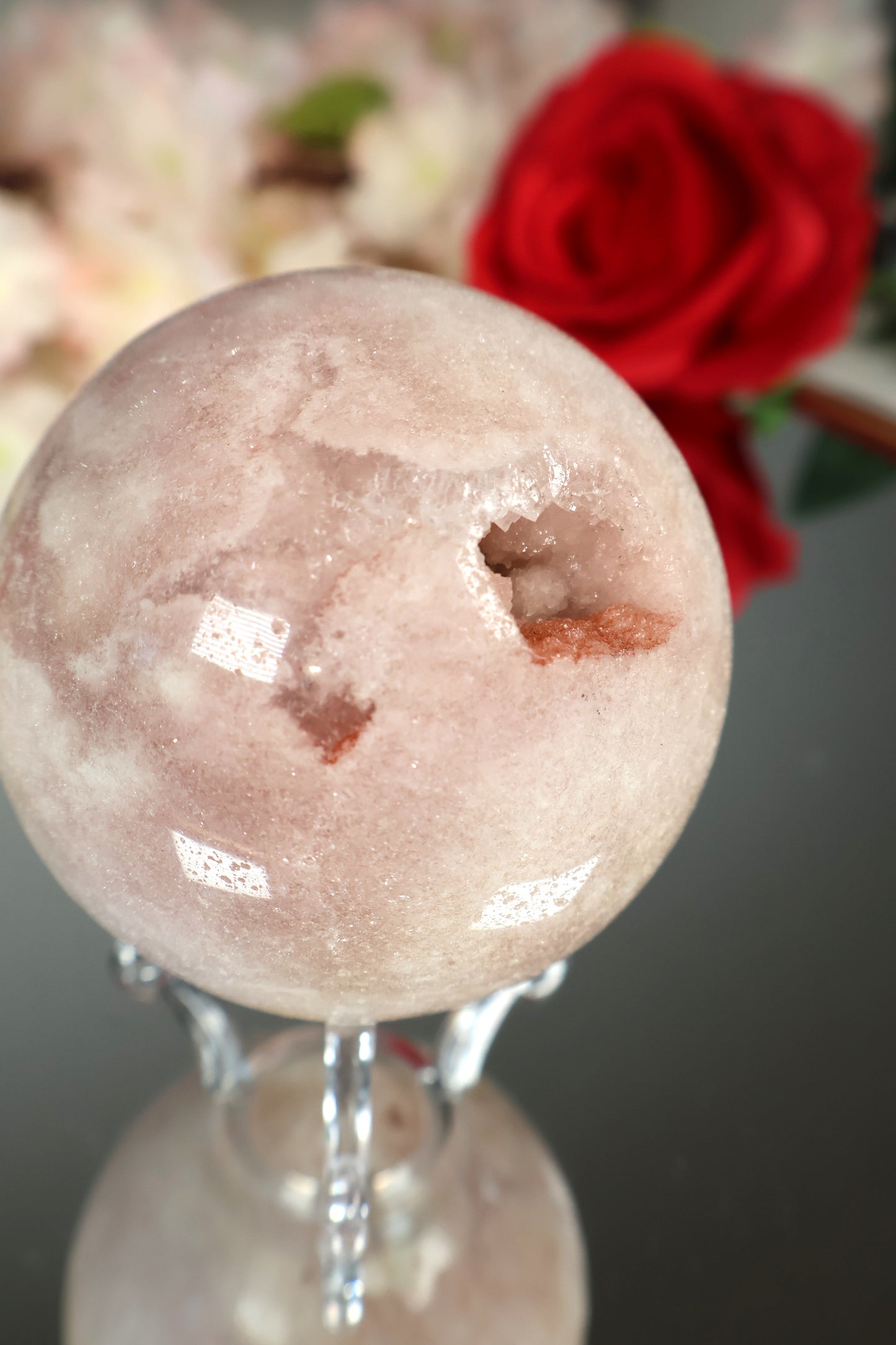 Pink Amethyst Kugel druzy | PAK12