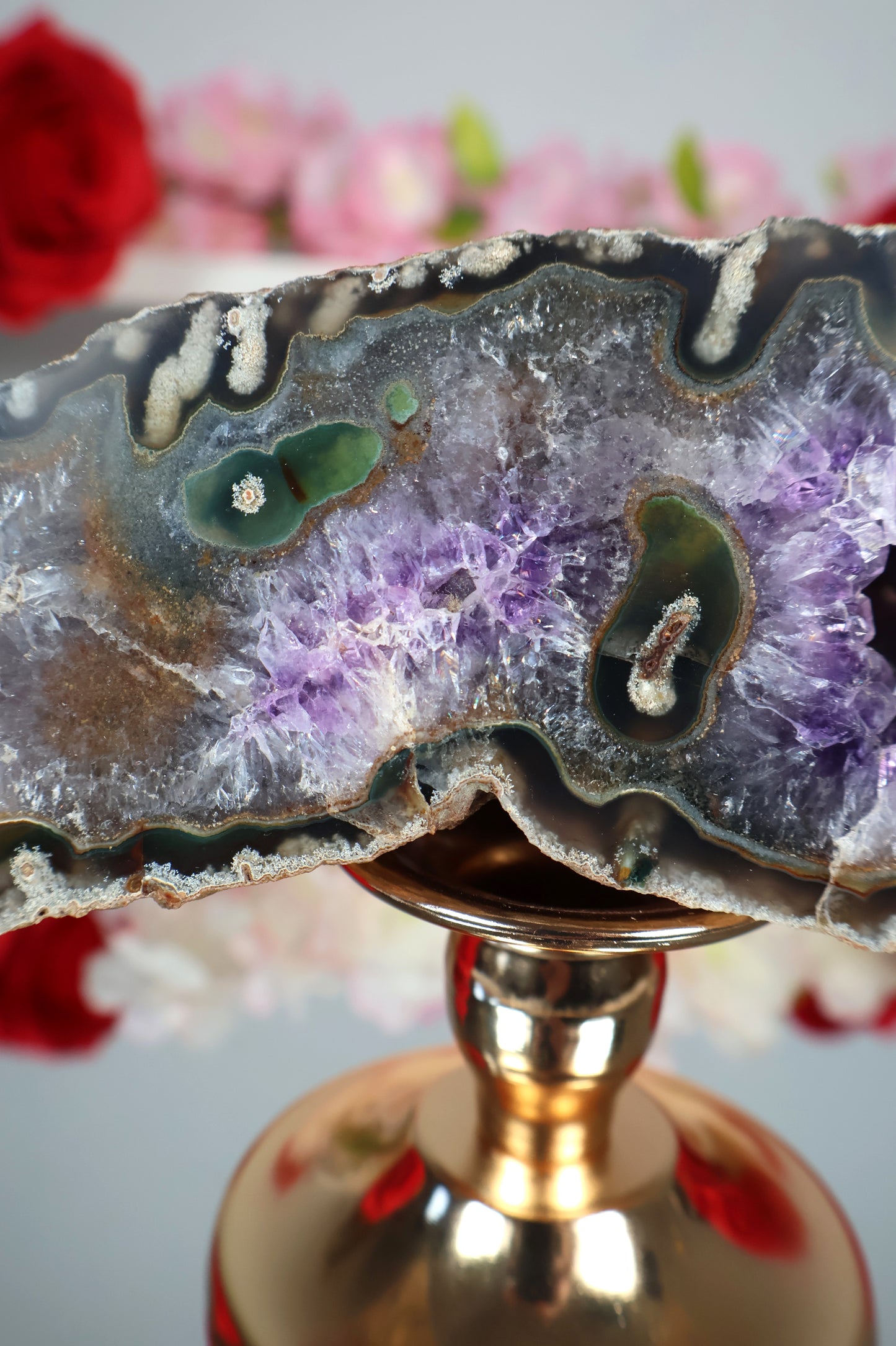 Amethyst Geoden Höhle mit Achat | AGH9