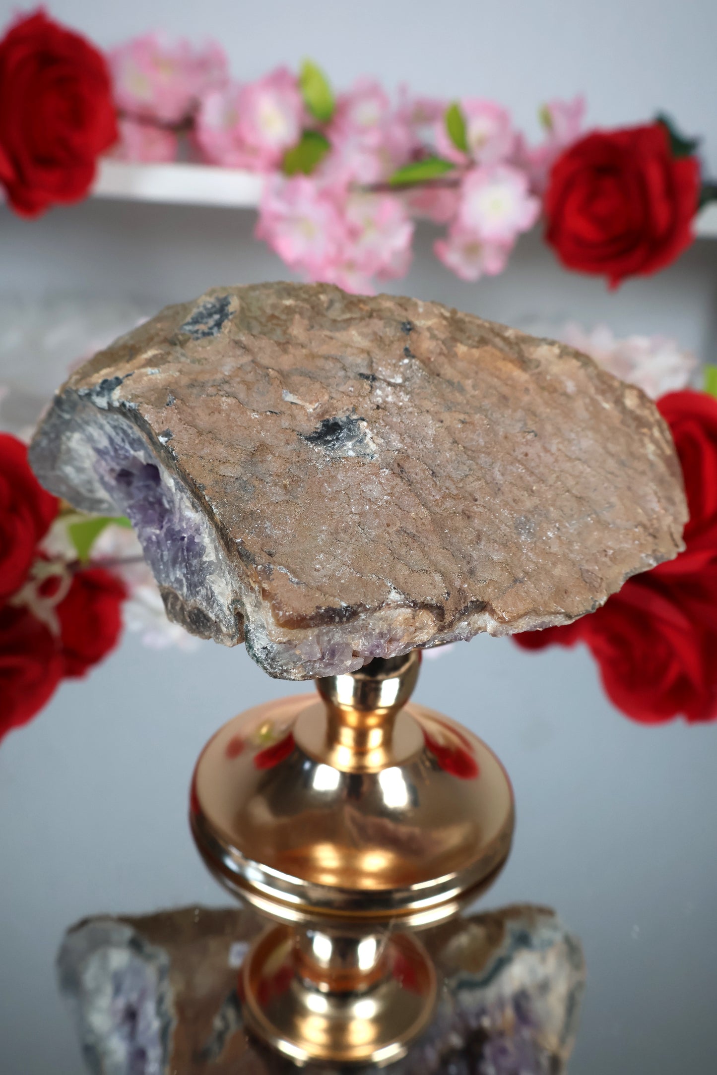 Amethyst Geoden Höhle mit Achat | AGH9