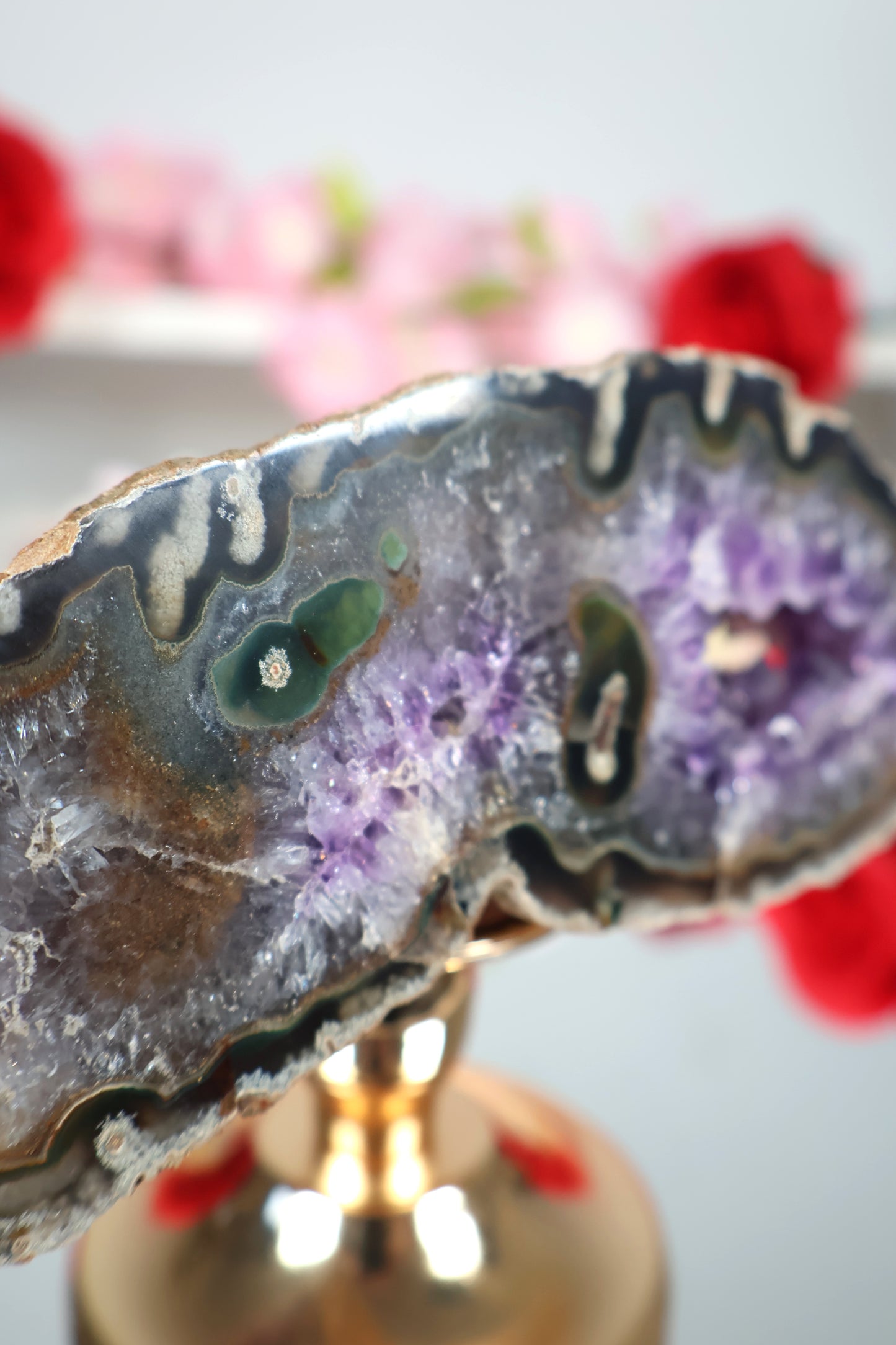 Amethyst Geoden Höhle mit Achat | AGH9