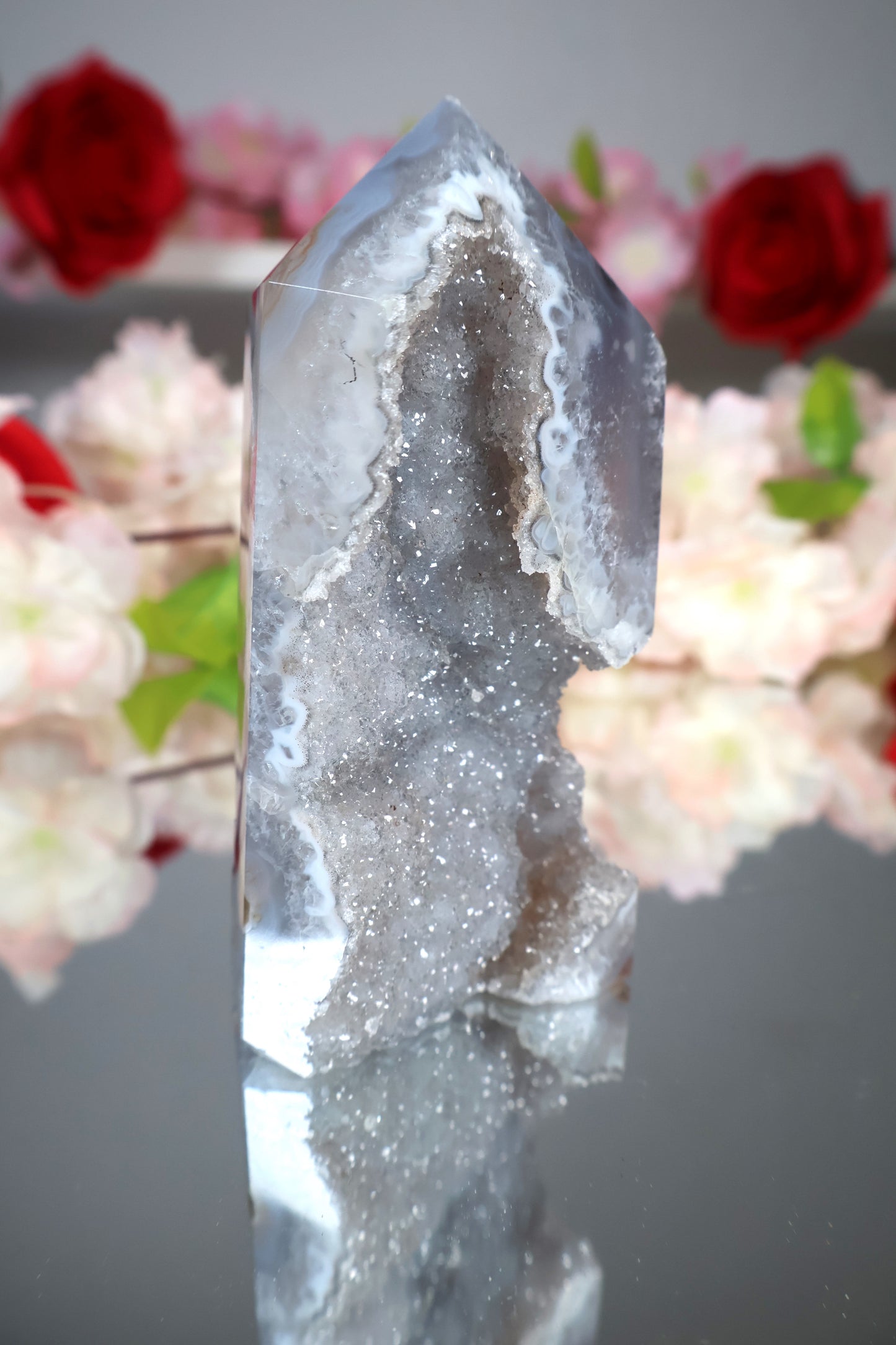 Achat Turm mit druzy | ACT3