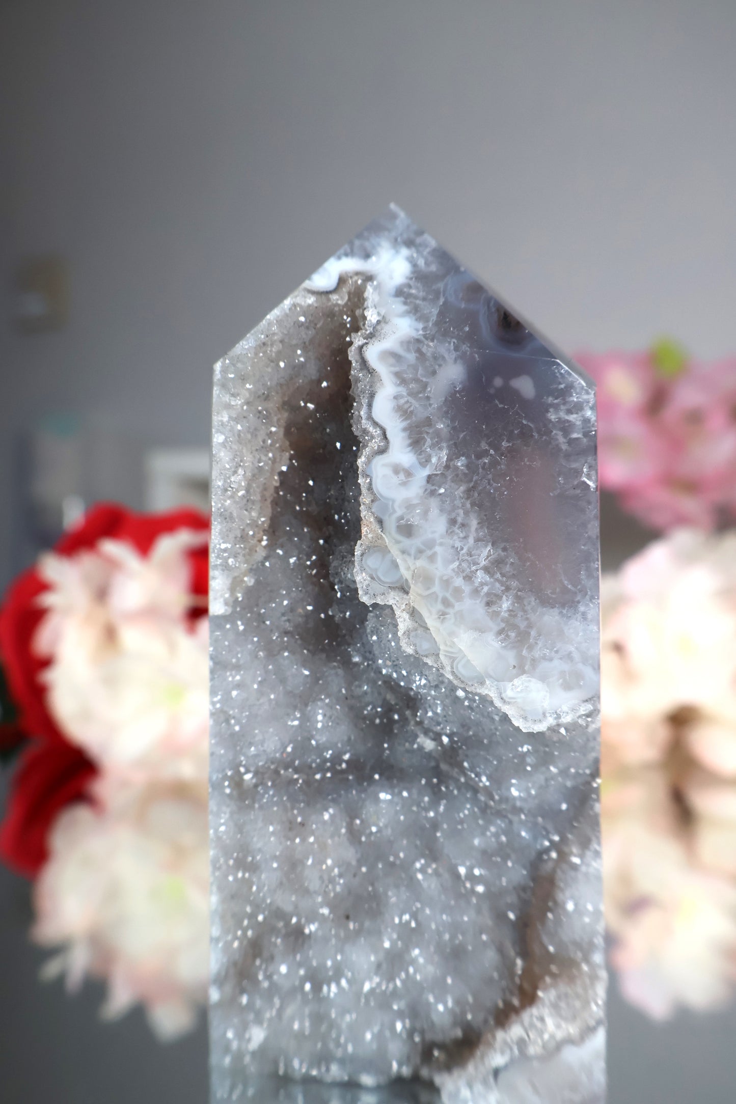 Achat Turm mit druzy | ACT3