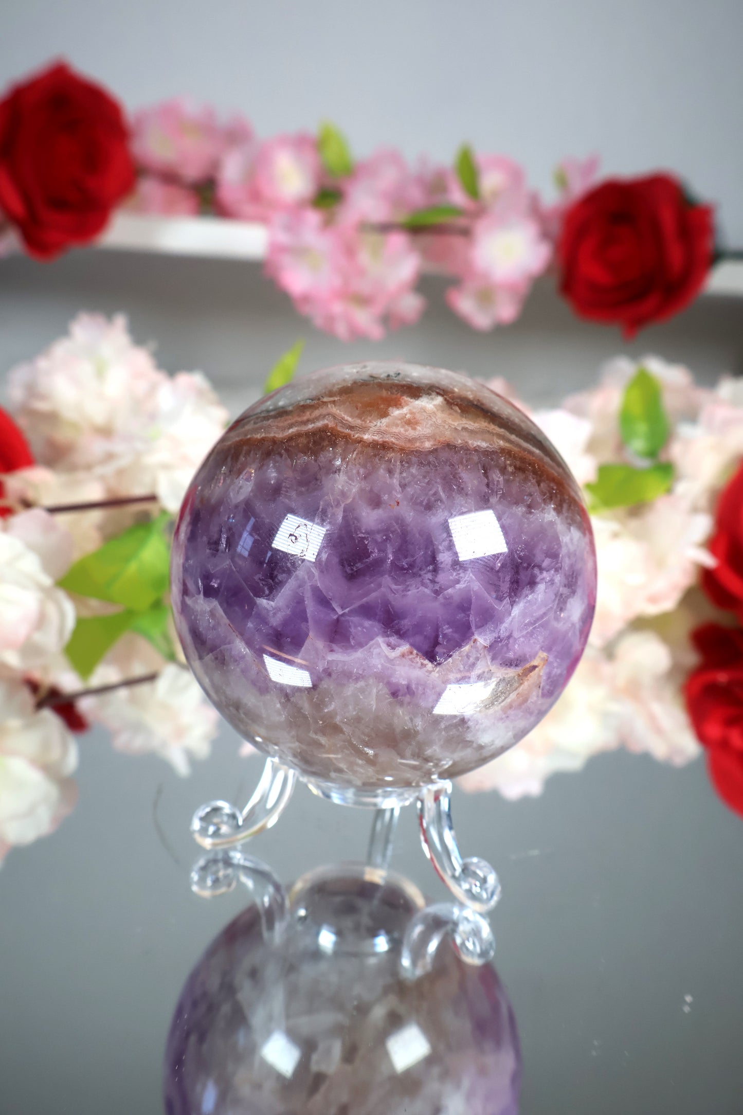 Amethyst Lace Achat Kugel | AK19