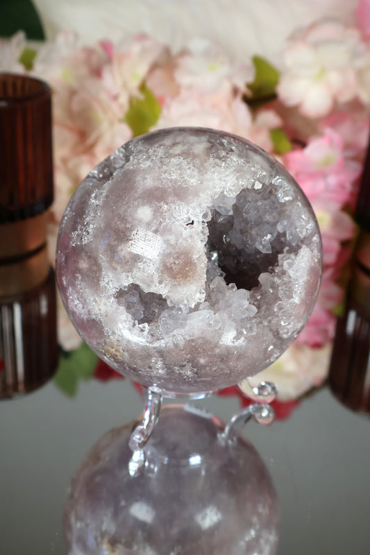 Pink Amethyst Kugel druzy | PAK14