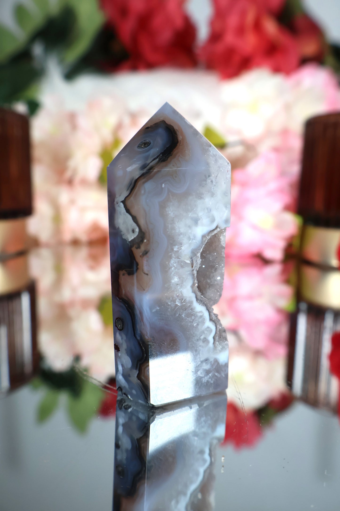 Achat Turm mit druzy | ACT1