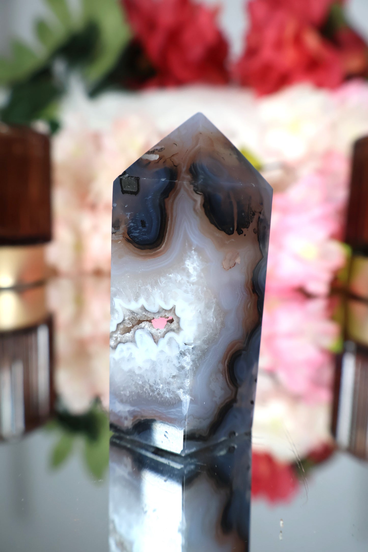 Achat Turm mit druzy | ACT1