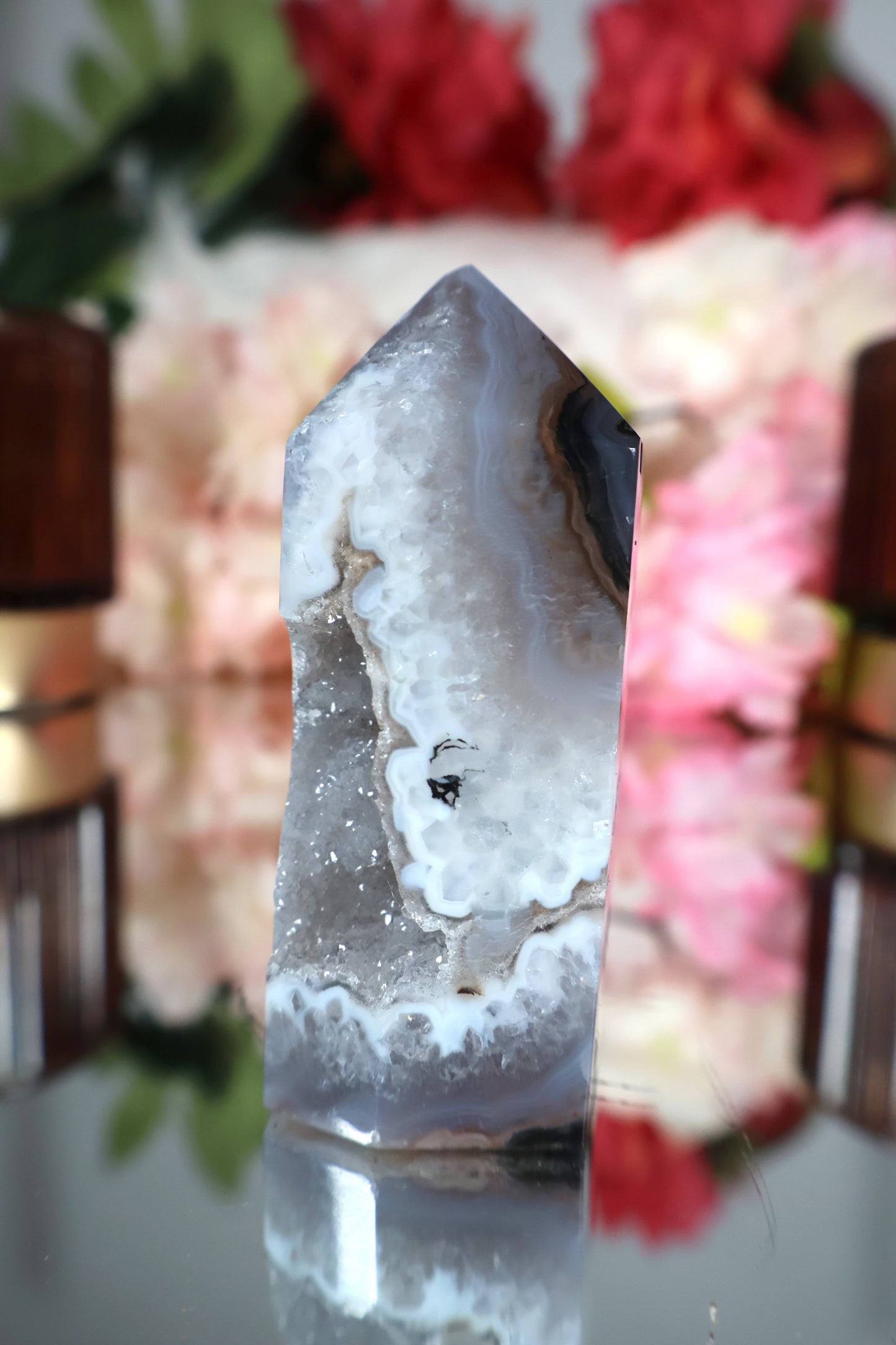 Achat Turm mit druzy | ACT1