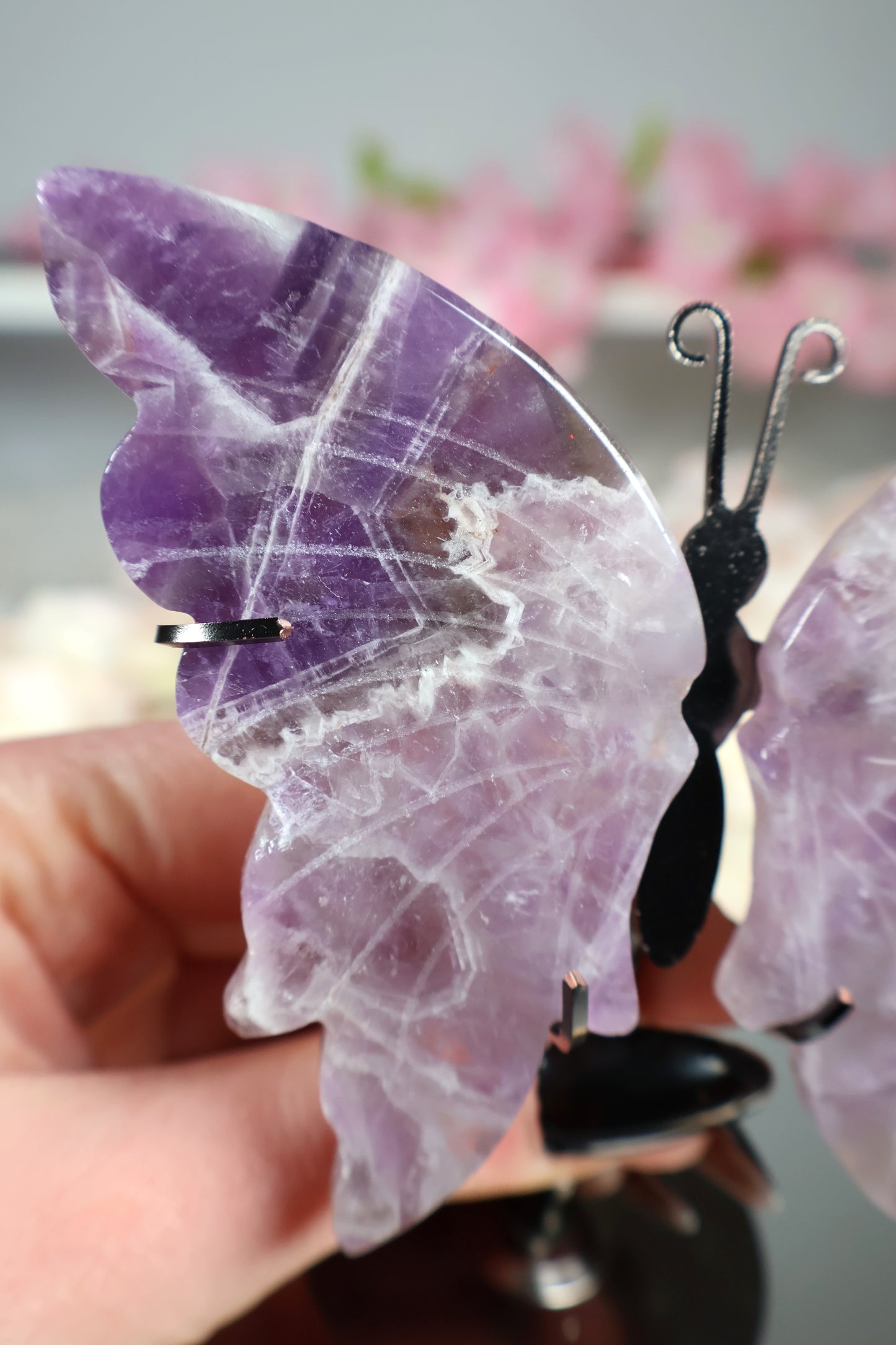 Dream Amethyst Schmetterling auf Ständer | AS10