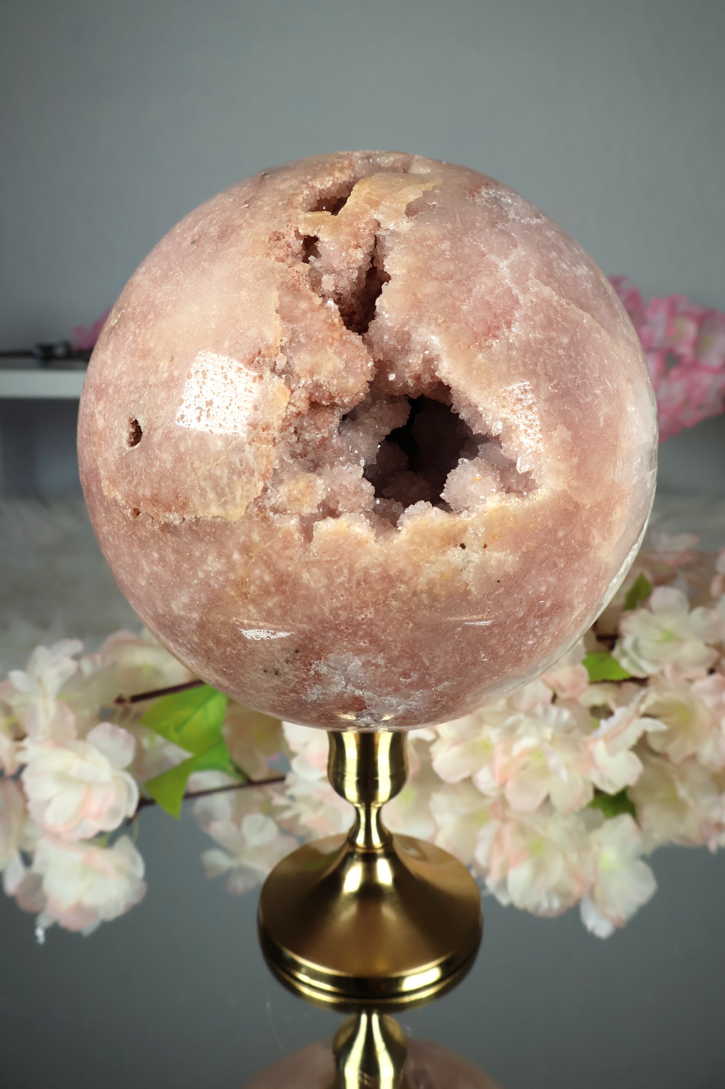 XXL Pink Amethyst Kugel druzy | PAK19