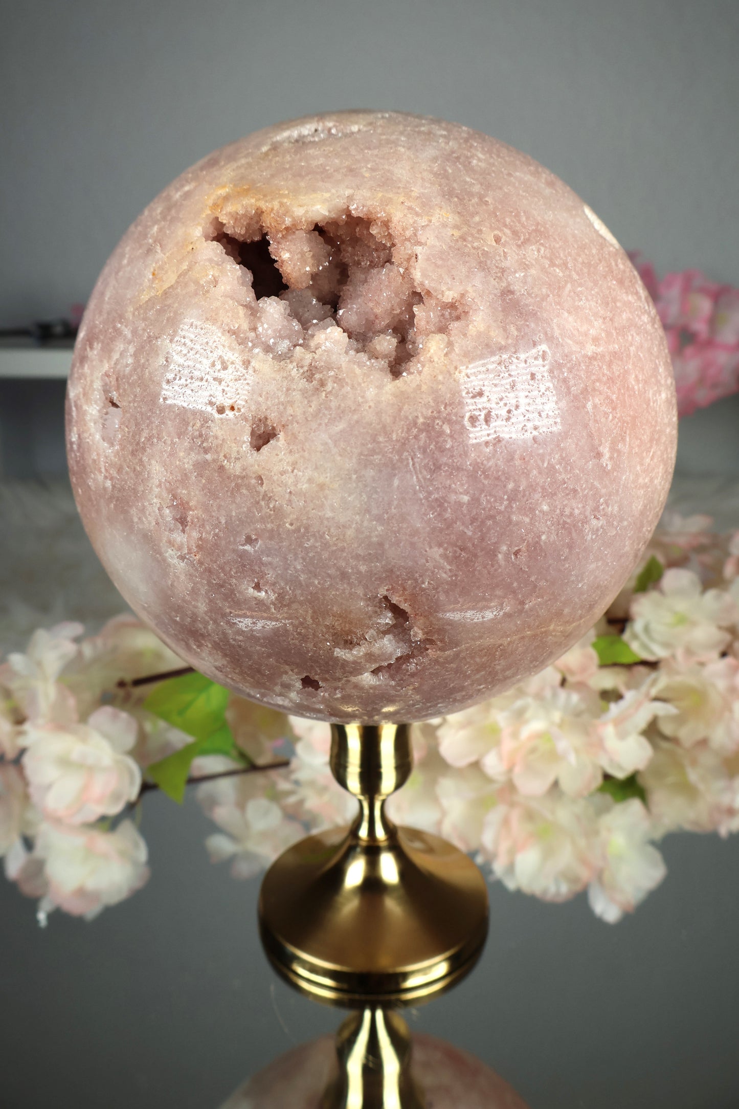 XXL Pink Amethyst Kugel druzy | PAK19