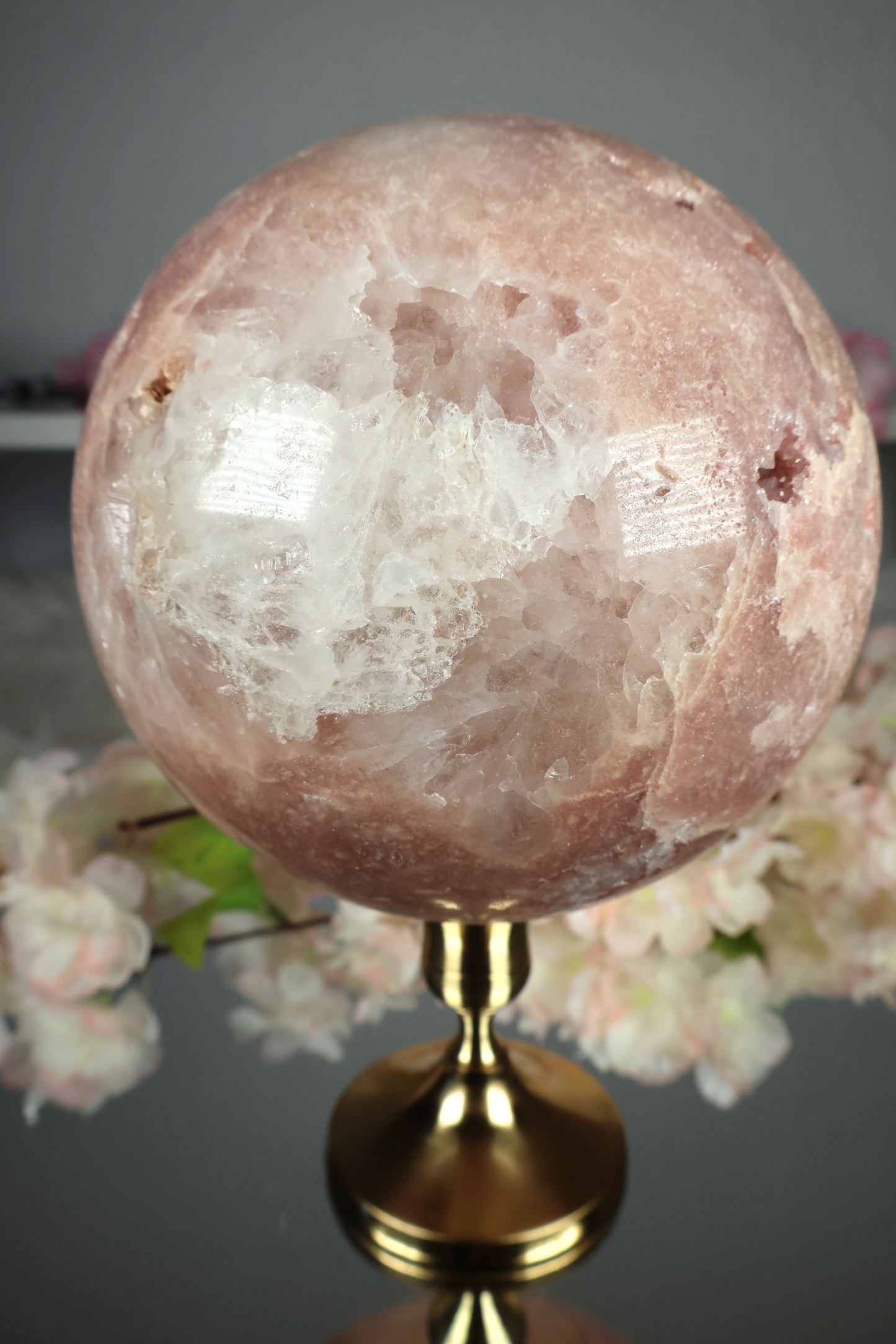XXL Pink Amethyst Kugel druzy | PAK19