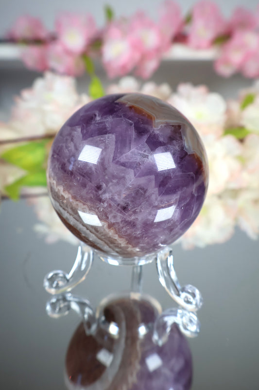 Amethyst Lace Achat Kugel | AK15