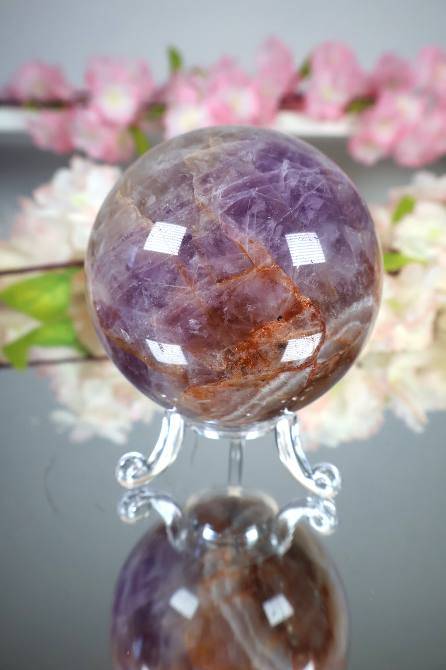 Amethyst Lace Achat Kugel | AK17