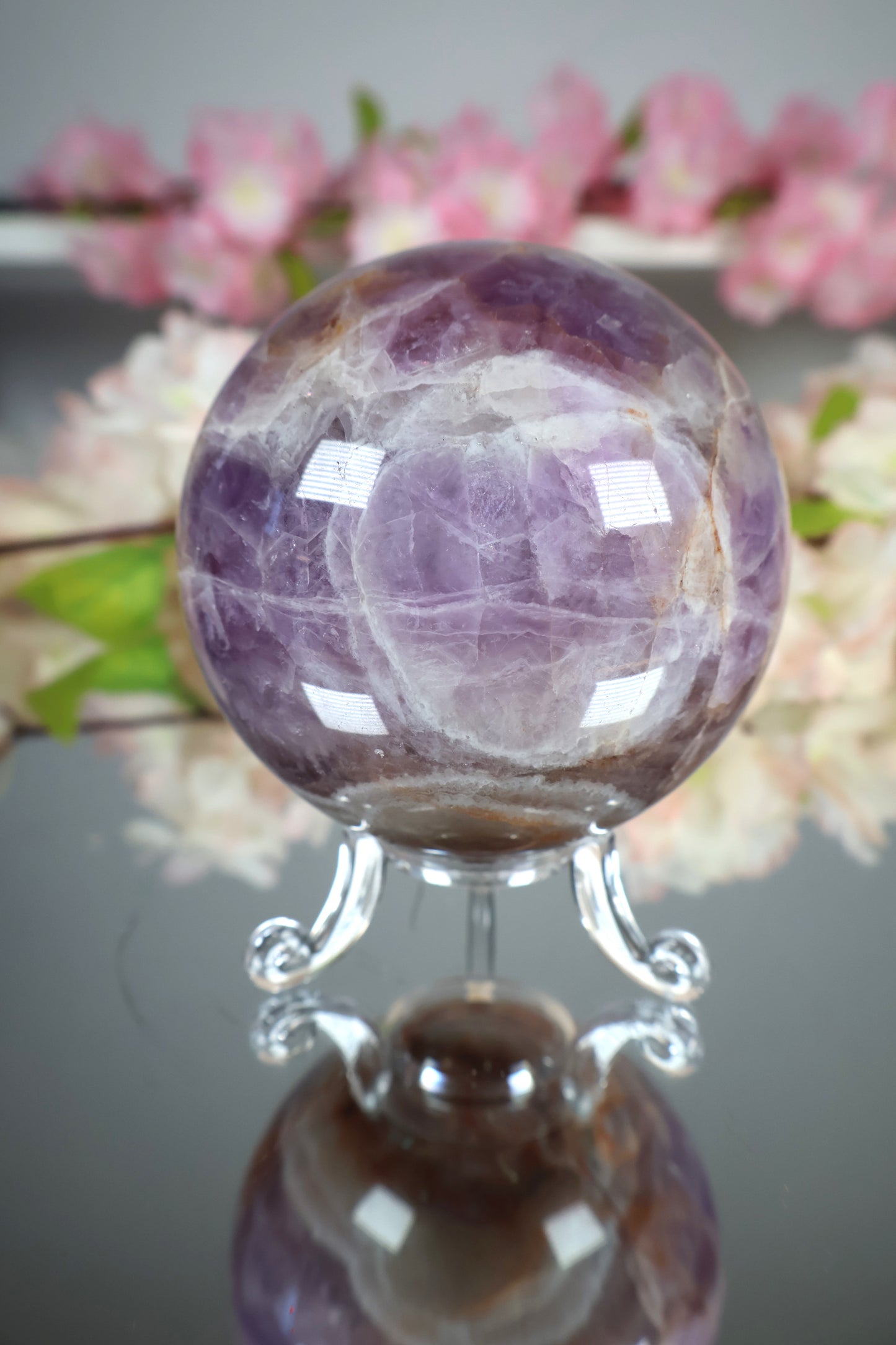 Amethyst Lace Achat Kugel | AK17