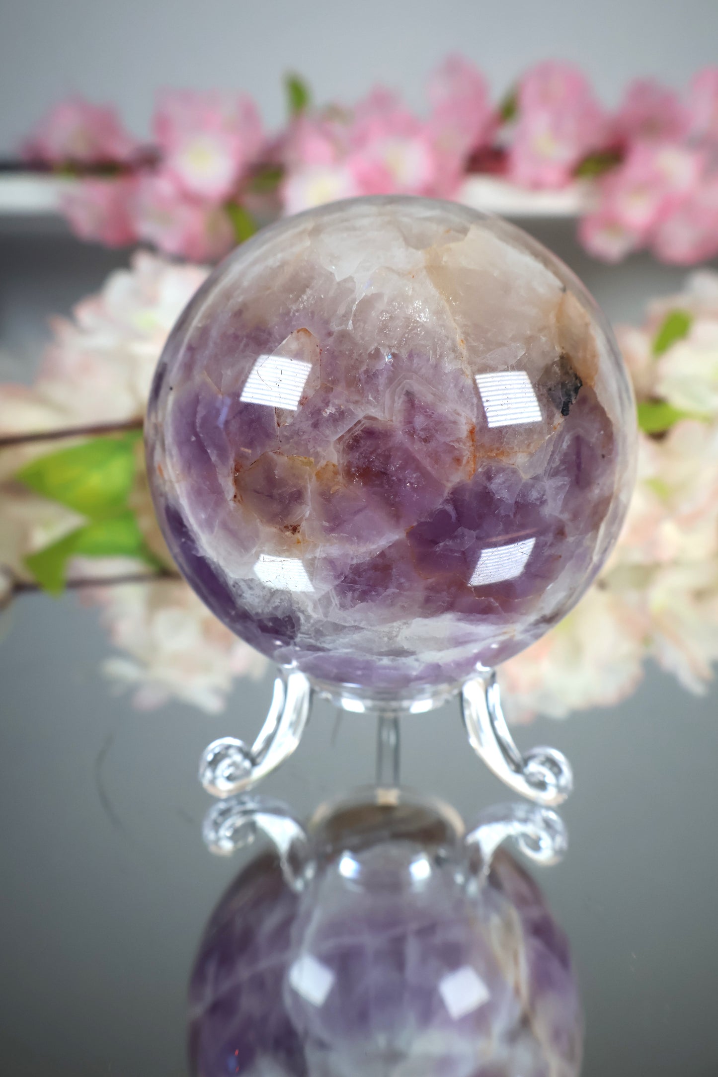 Amethyst Lace Achat Kugel | AK17