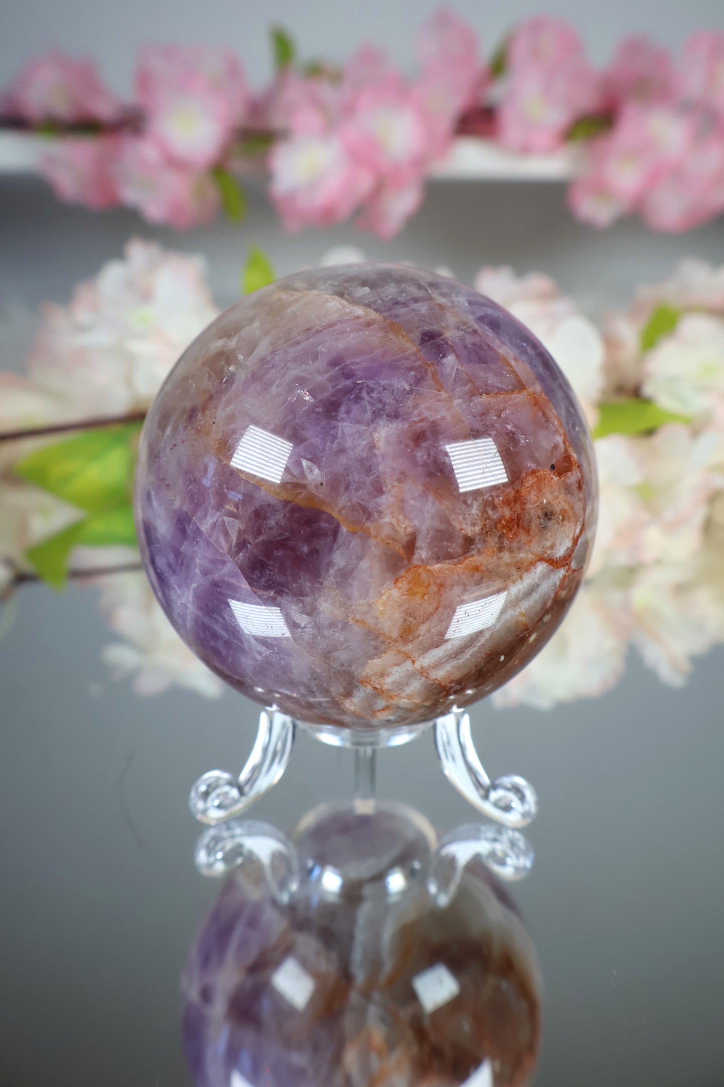 Amethyst Lace Achat Kugel | AK17