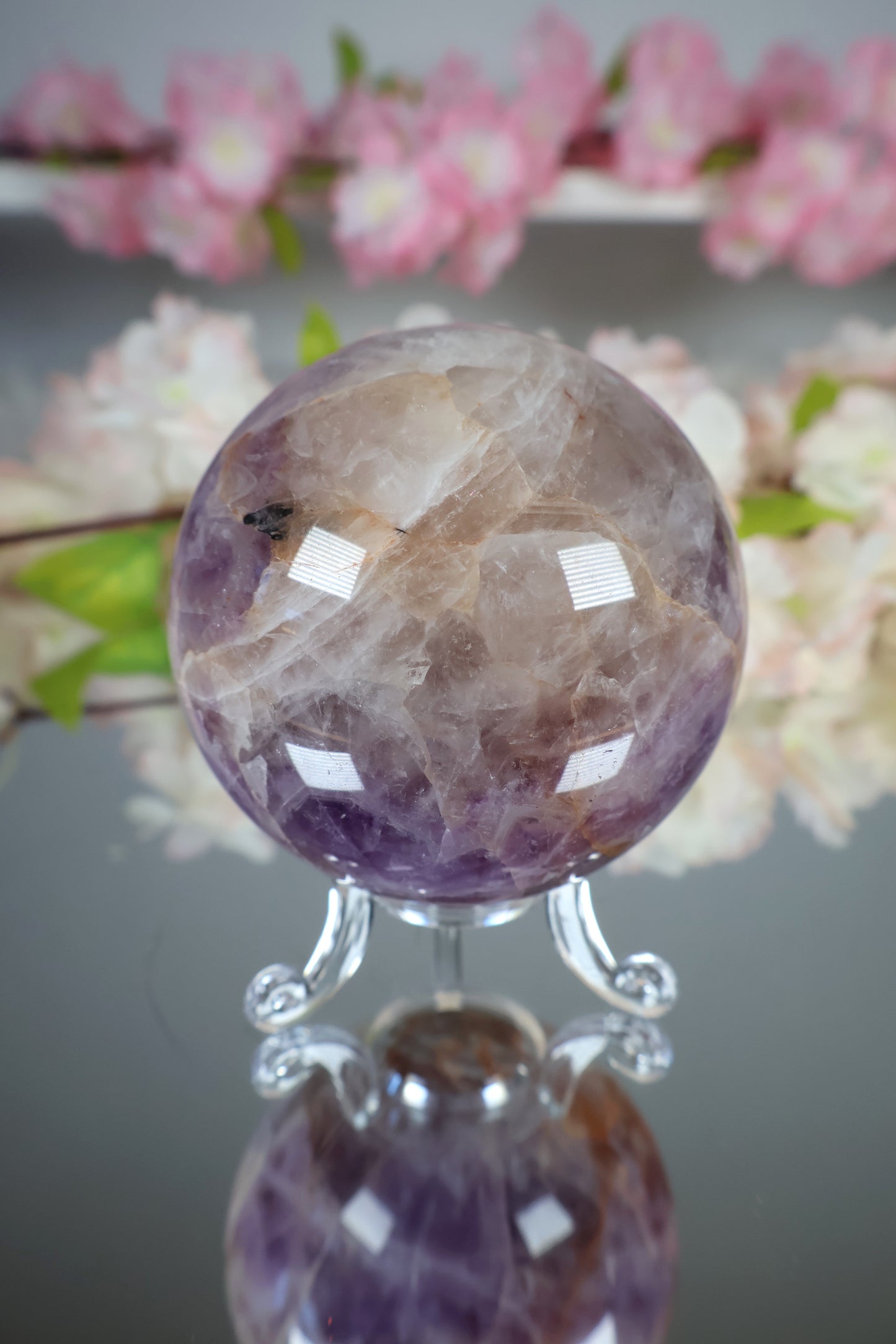 Amethyst Lace Achat Kugel | AK17