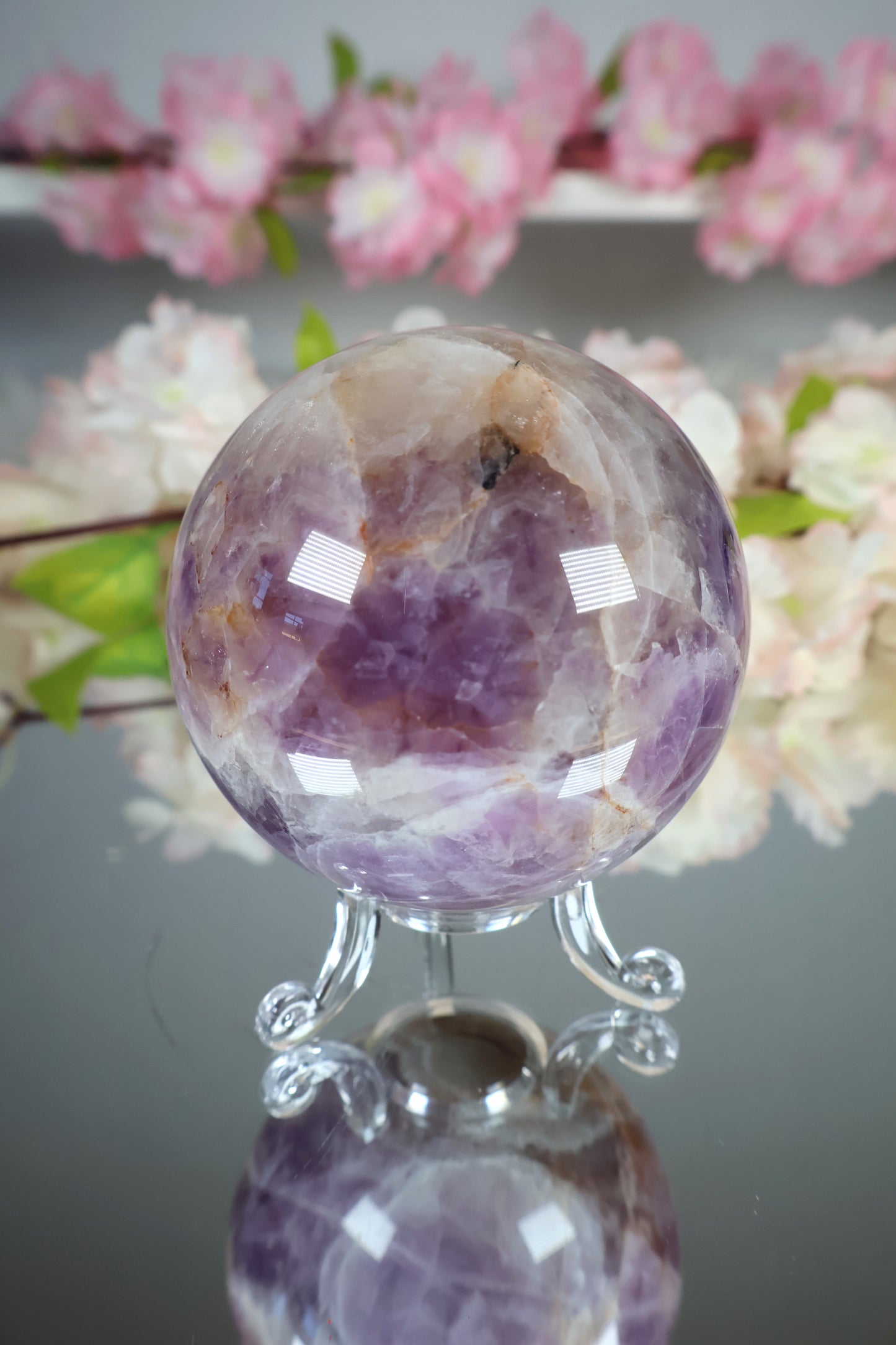 Amethyst Lace Achat Kugel | AK17