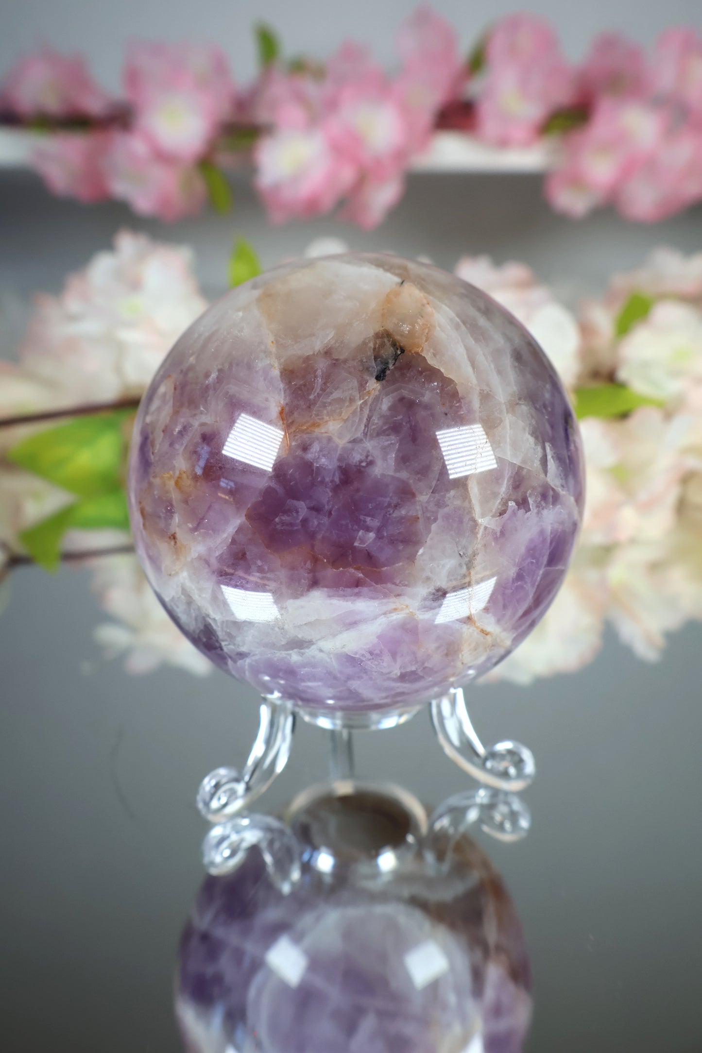 Amethyst Lace Achat Kugel | AK17