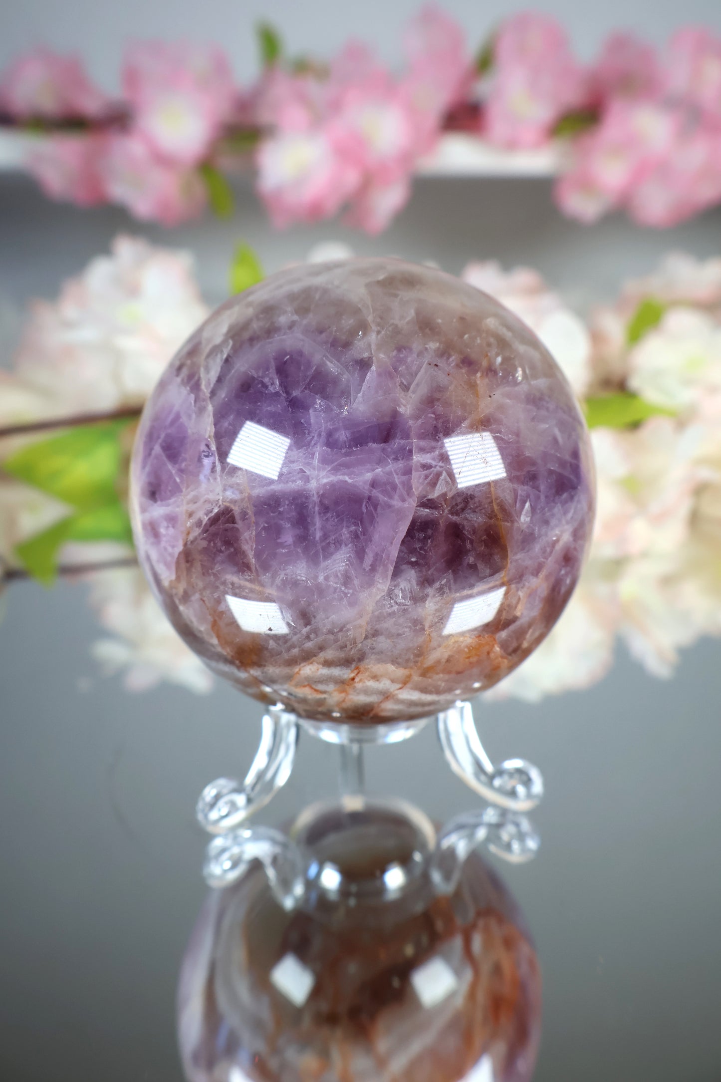 Amethyst Lace Achat Kugel | AK17